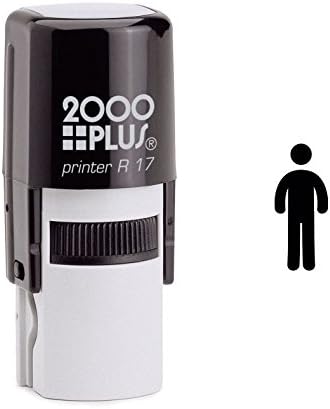 Standing Man Silhouette Self Inking Rubber Stamp (SH-6327)