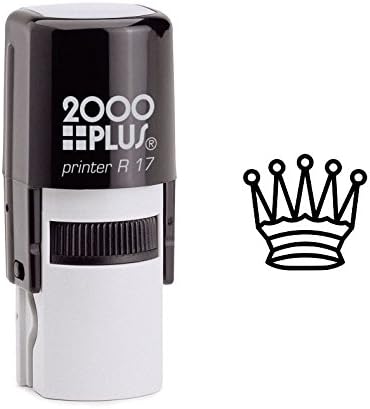 White Queen Crown Chess Piece Self Inking Rubber Stamp (SH-6378)