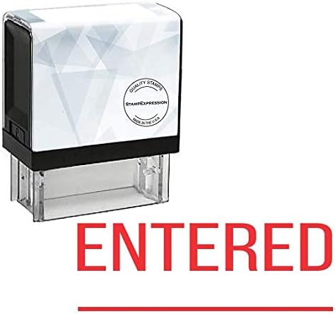 Entered with line Office Self Inking Rubber Stamp (SH-5508)