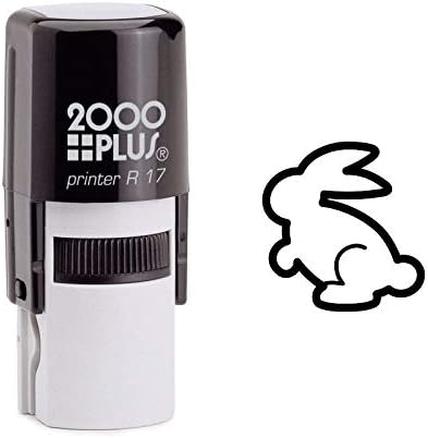 Fluffy Bunny Outline Self Inking Rubber Stamp (SH-6772)