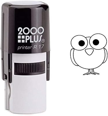 Baby Owl Outline Self Inking Rubber Stamp (SH-6694)