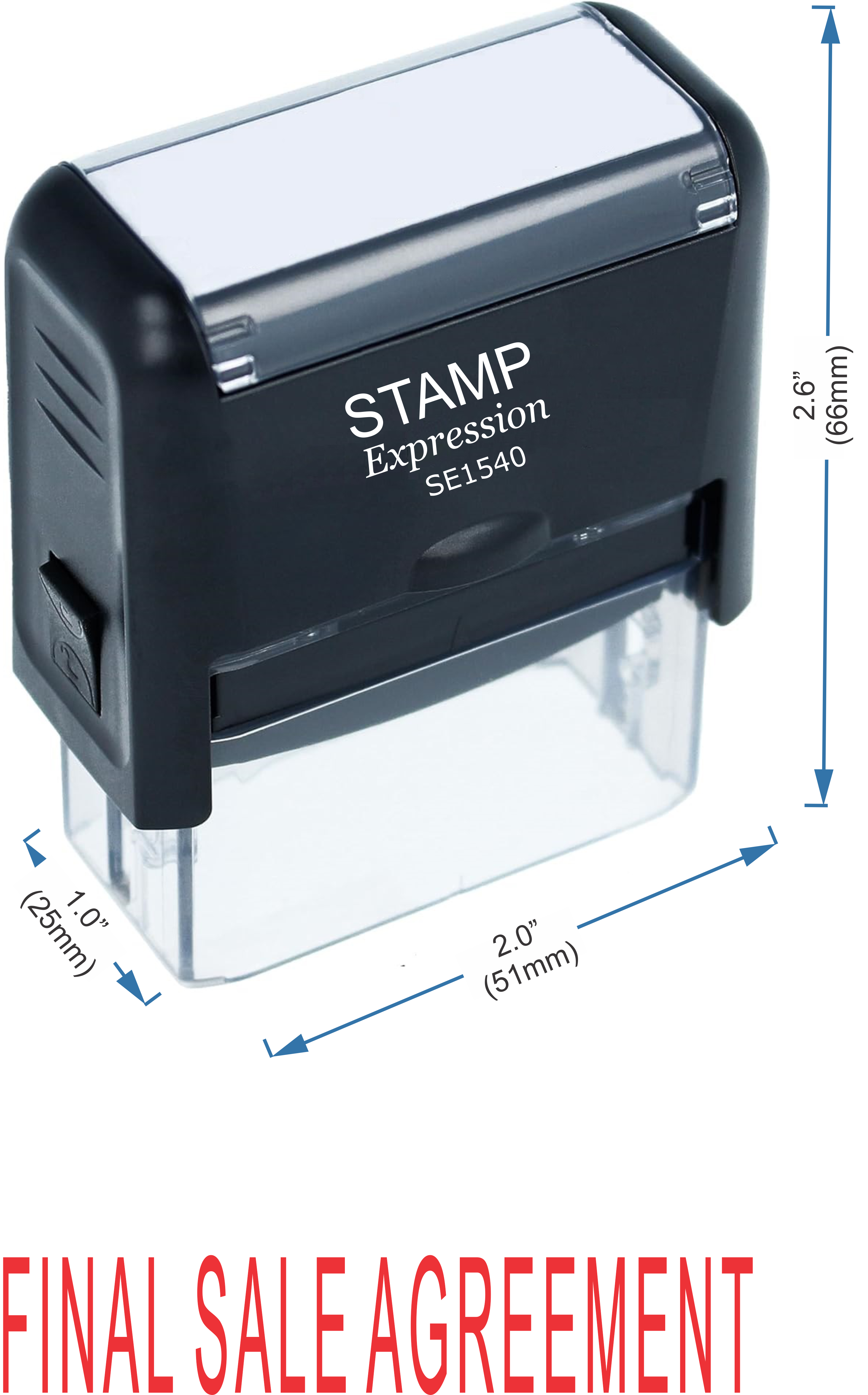 Final Sale Agreement Office Self Inking Rubber Stamp (50234)