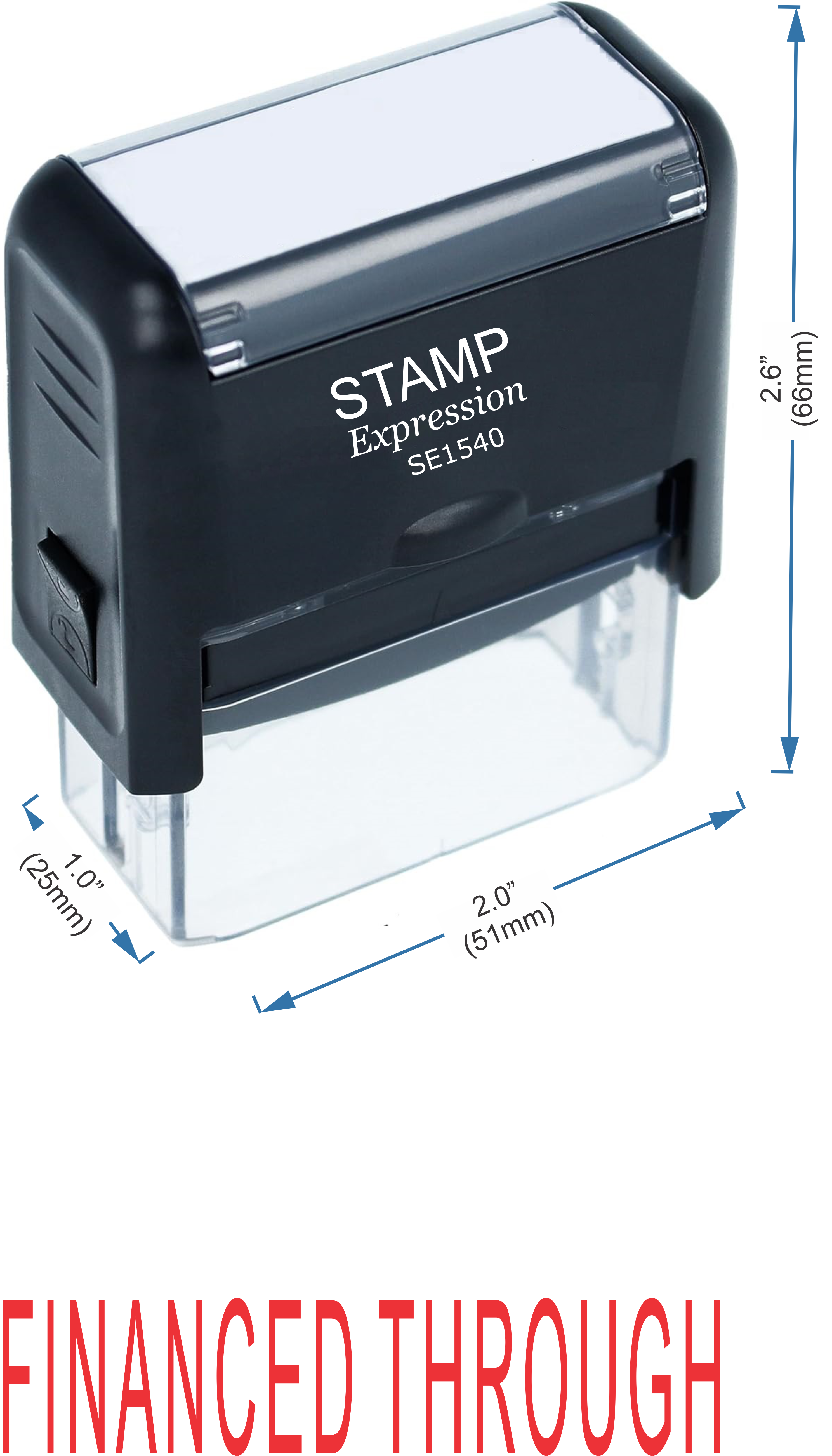 Financed Through Office Self Inking Rubber Stamp (50289)