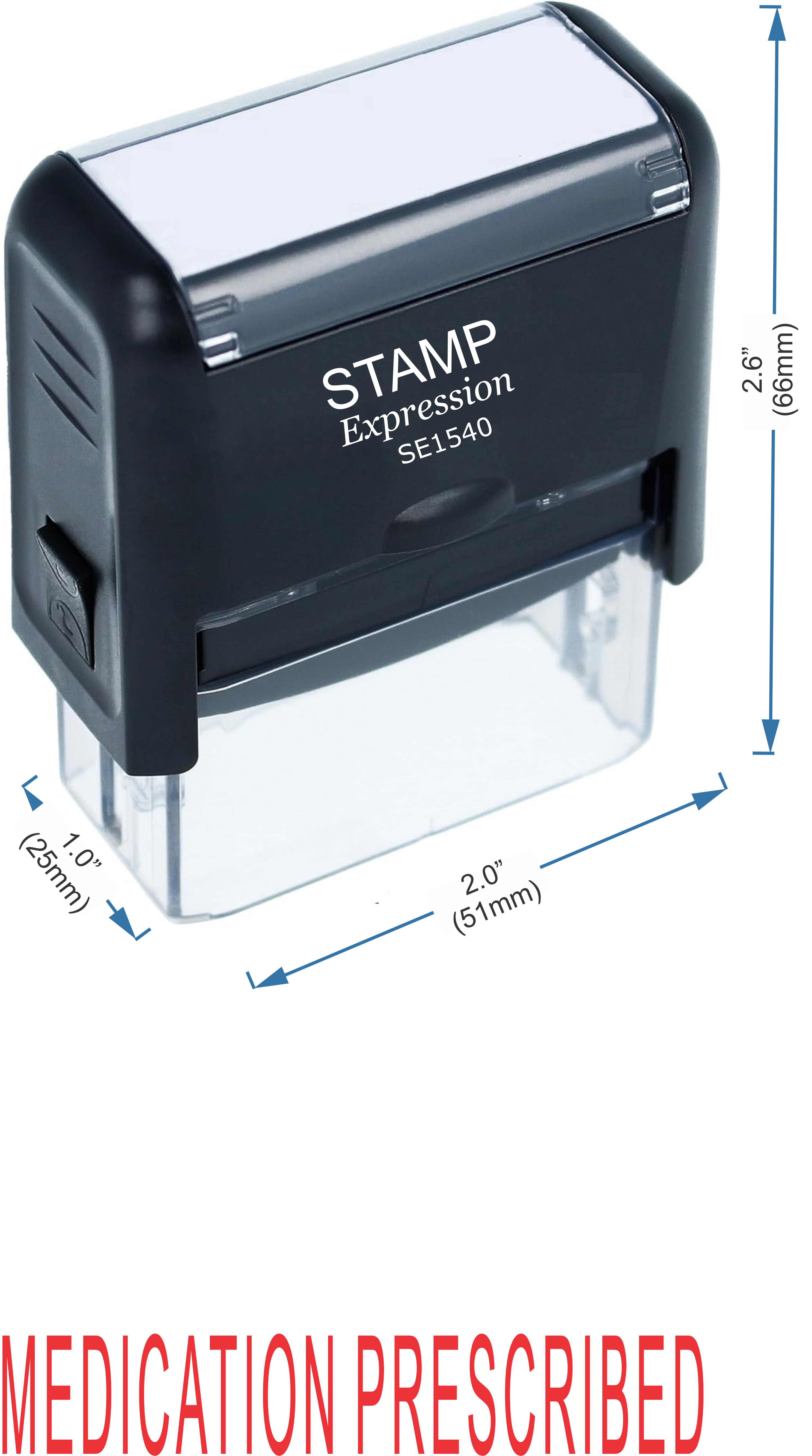 Medication Prescribed Medical Office Self Inking Rubber Stamp (50335)