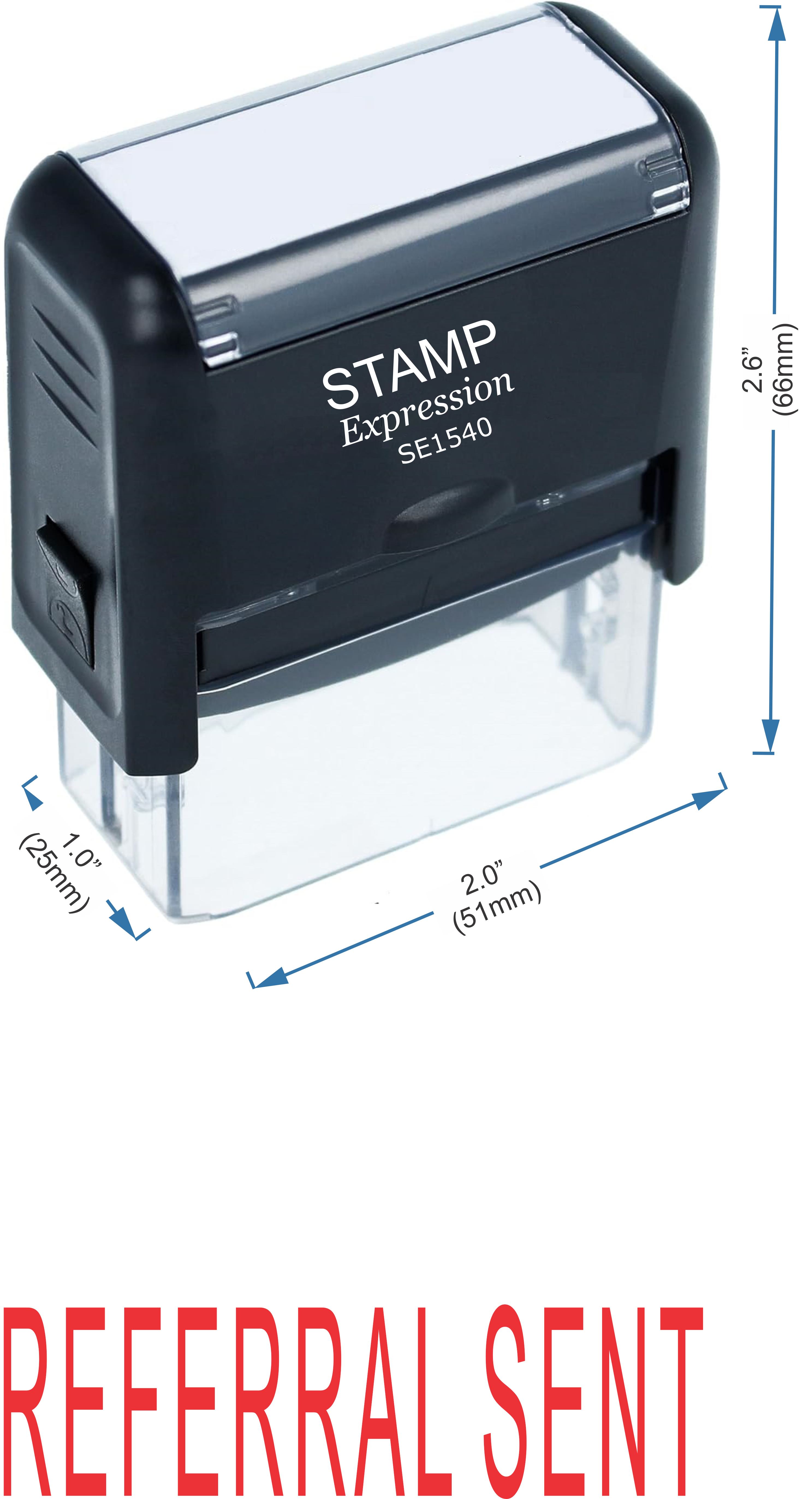 Referral Sent Medical Office Self Inking Rubber Stamp (50339)