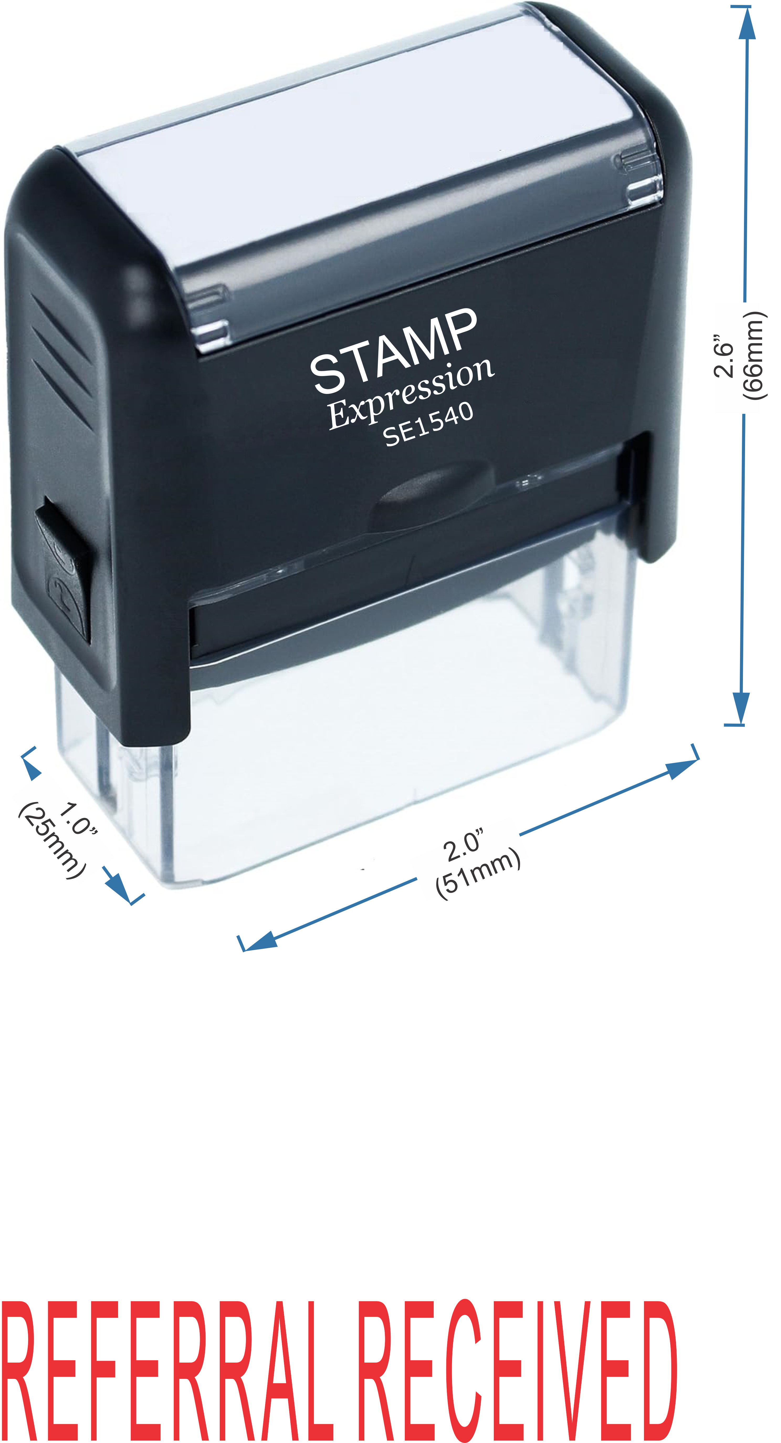 Referral Received Medical Office Self Inking Rubber Stamp (50341)