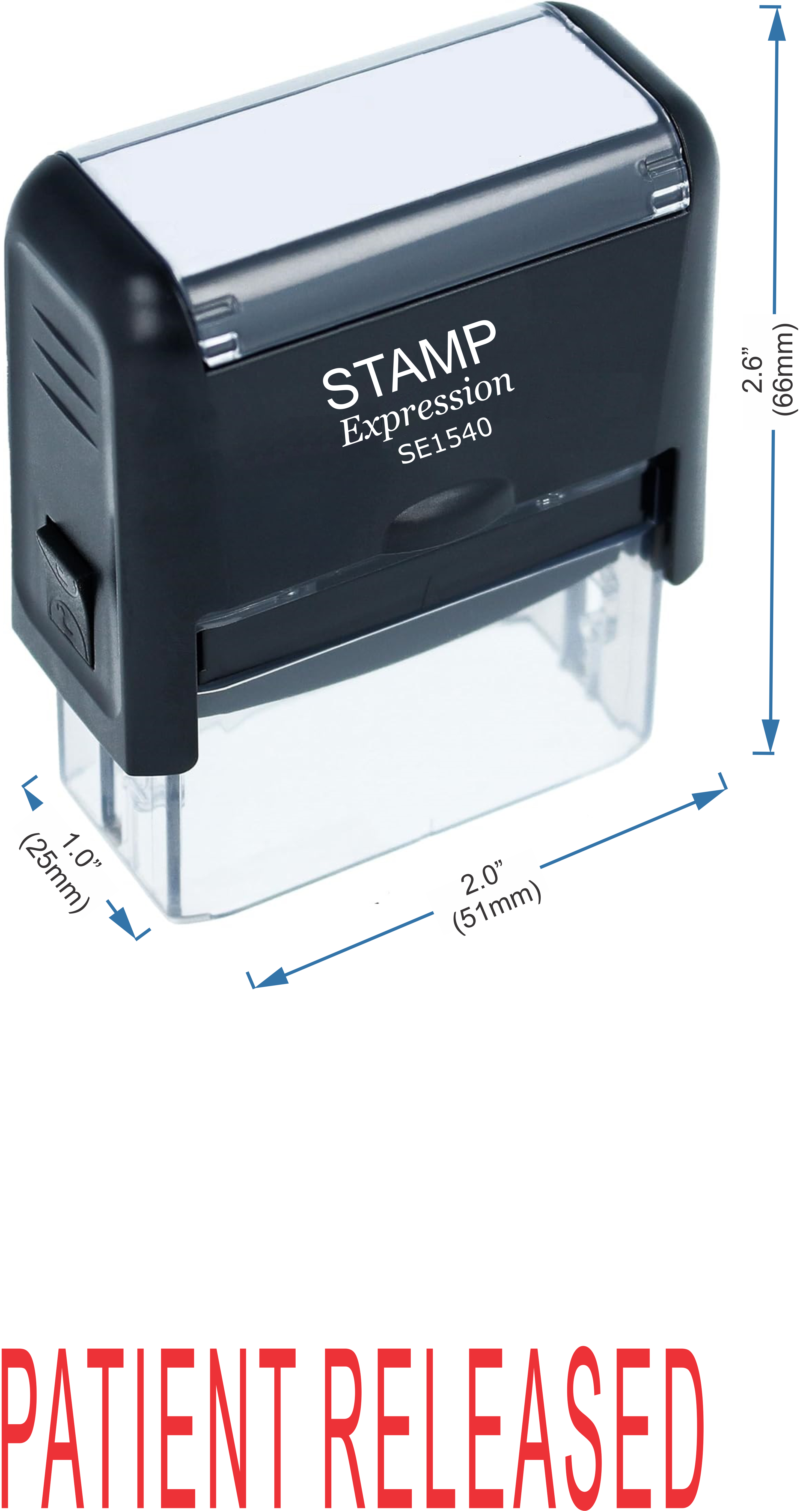 Patient Released Medical Office Self Inking Rubber Stamp (50391)