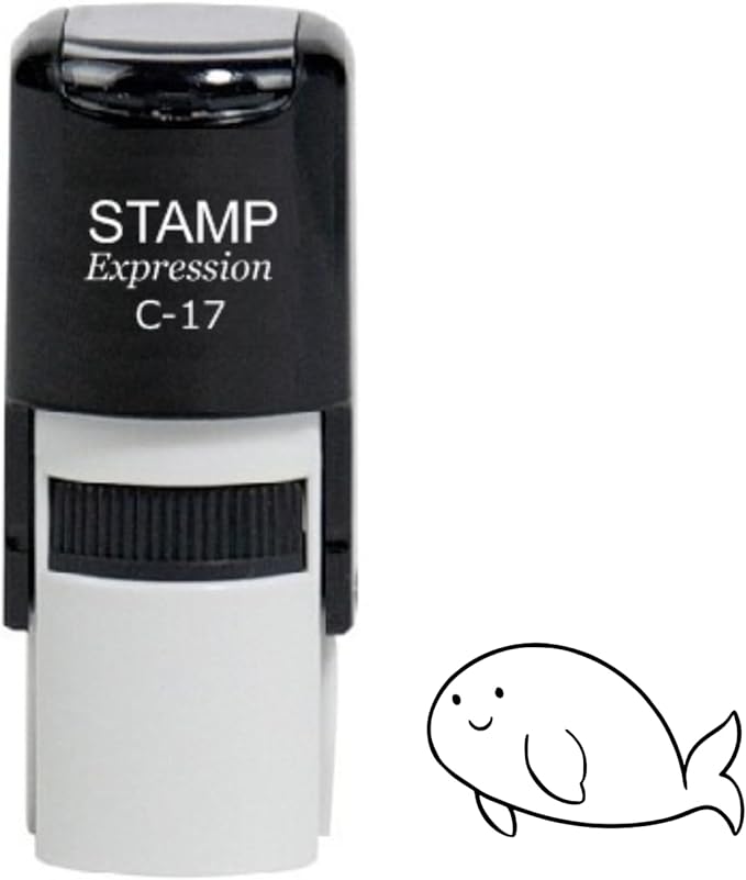 Cute Baby Whale Self Inking Rubber Stamp (SH-60042)