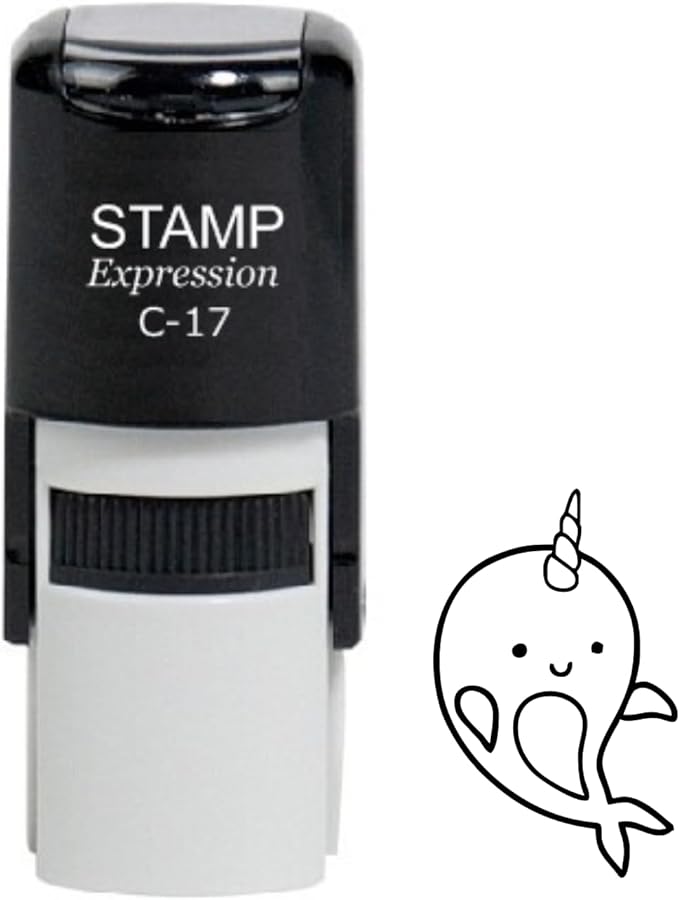 Baby Narwhal Self Inking Rubber Stamp (SH-60058)