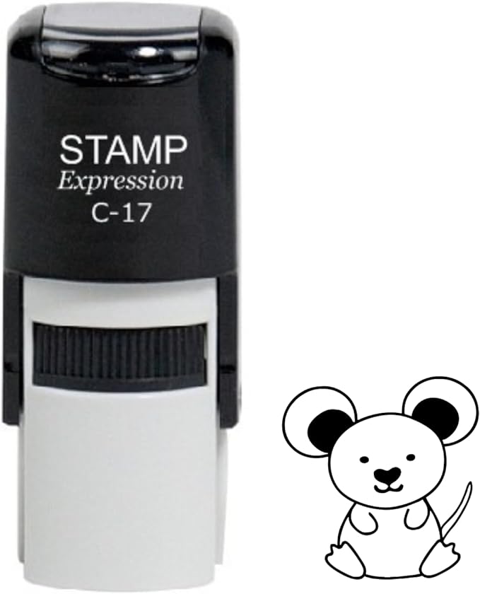 Cute Mouse Self Inking Rubber Stamp (SH-60046)