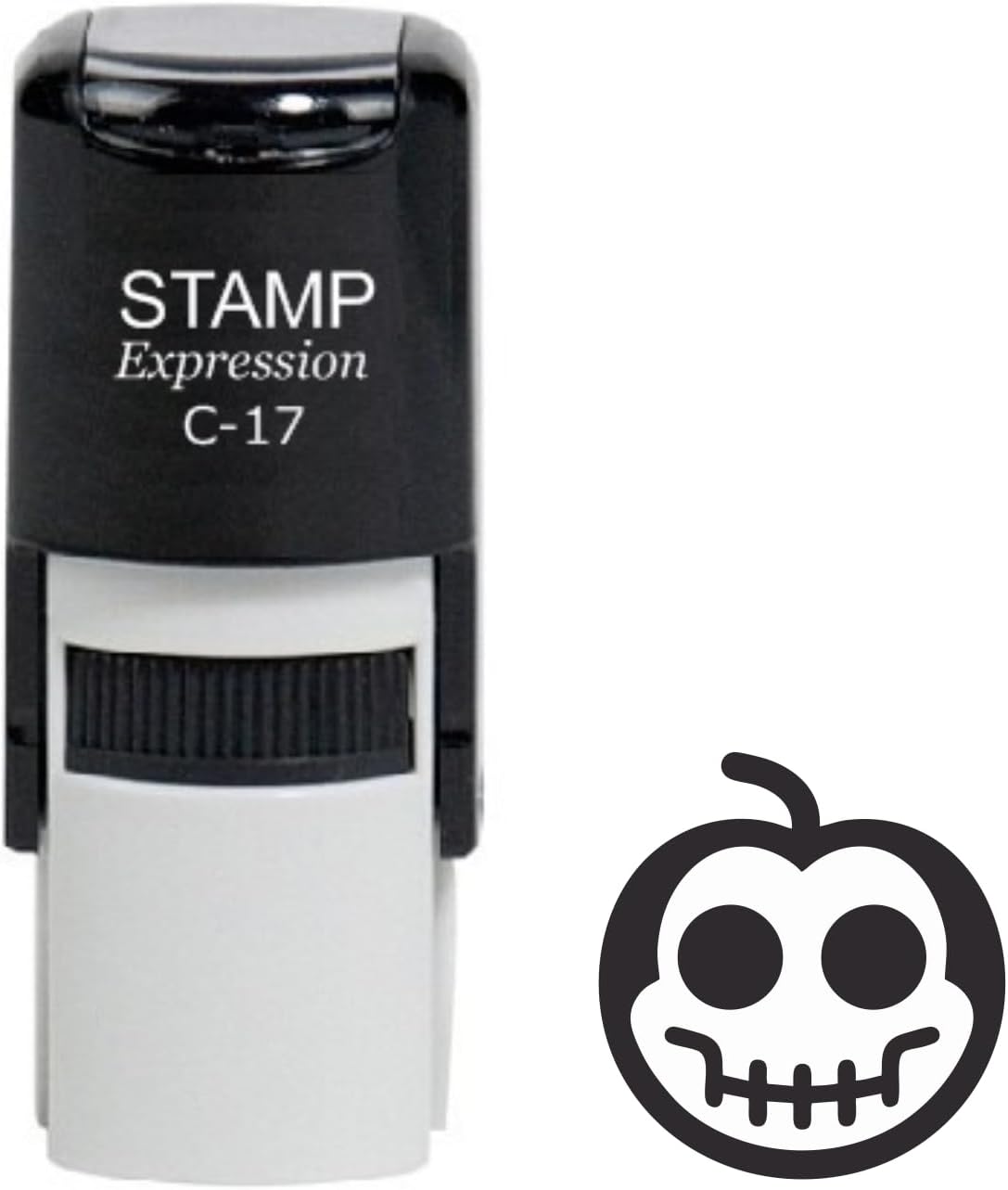 Jack-o'-Lantern Round Eyes Halloween Pumpkin Self Inking Rubber Stamp (SH-60026)