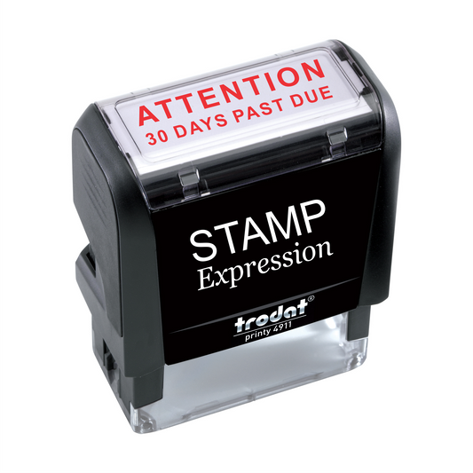 Attention 30 Days Past Due Office Self Inking Rubber Stamp (SH-5214)