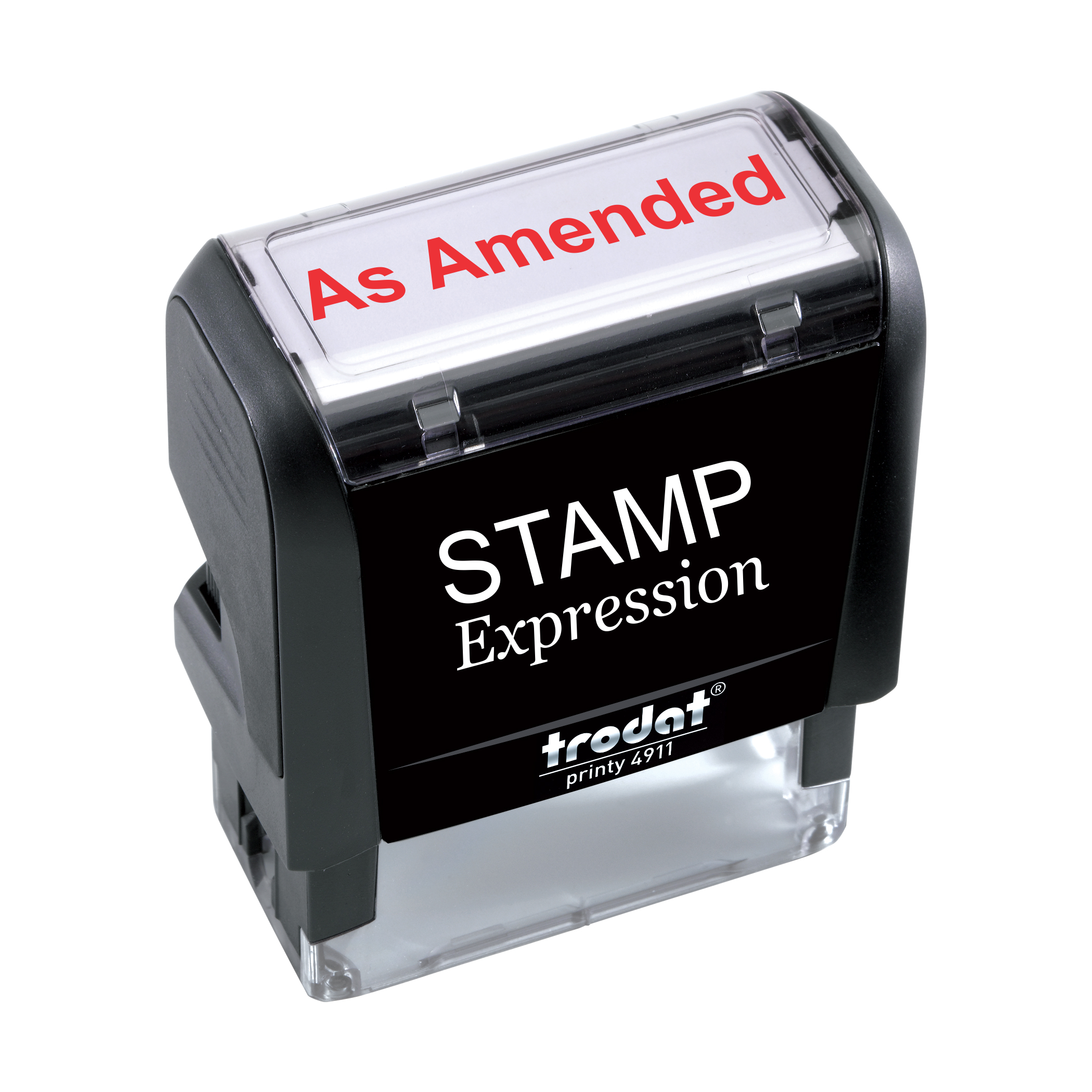Modification Stamp As Amended Office Self Inking Rubber Stamp