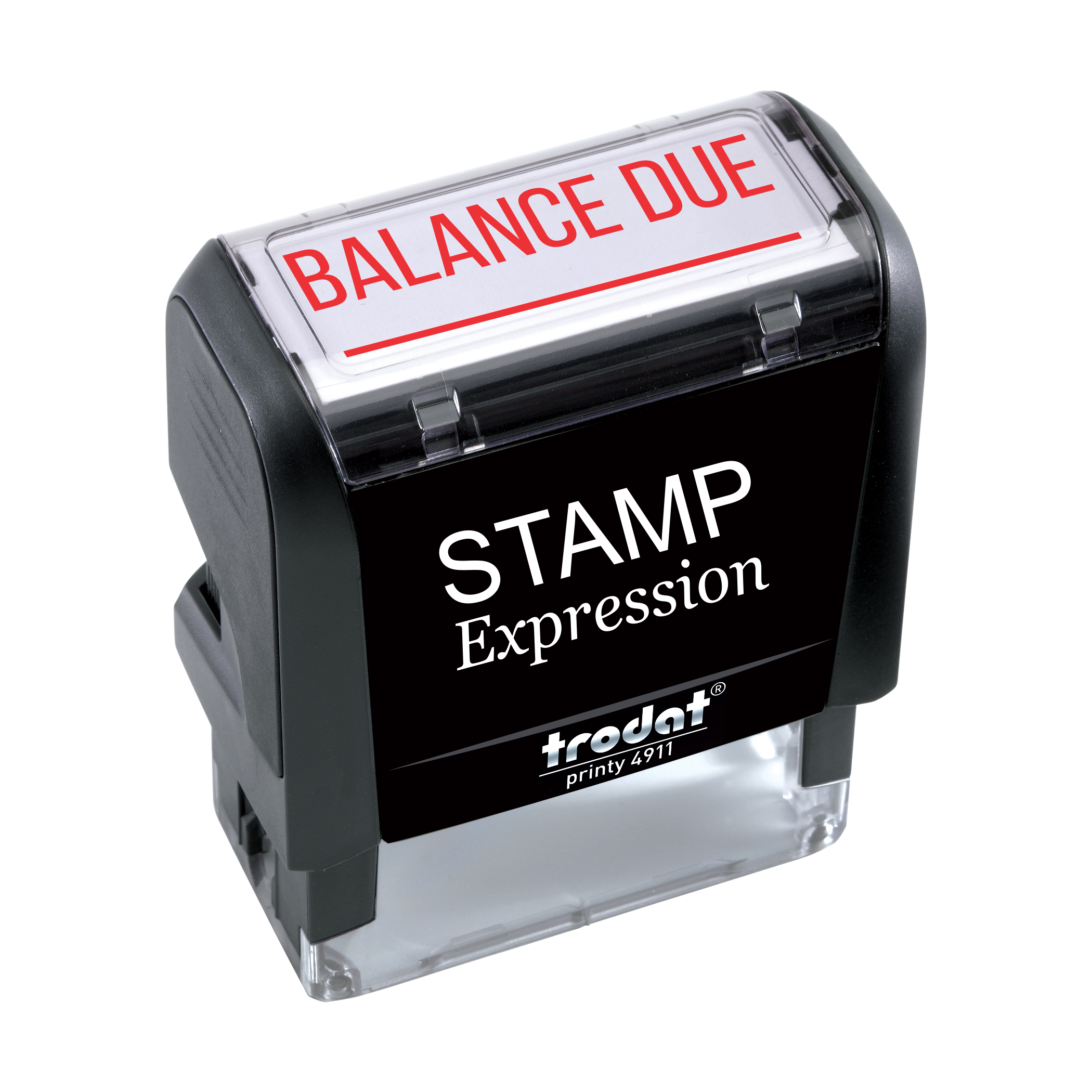 Balancing Stamp Balance Due with Line Office Self Inking Rubber Stamp