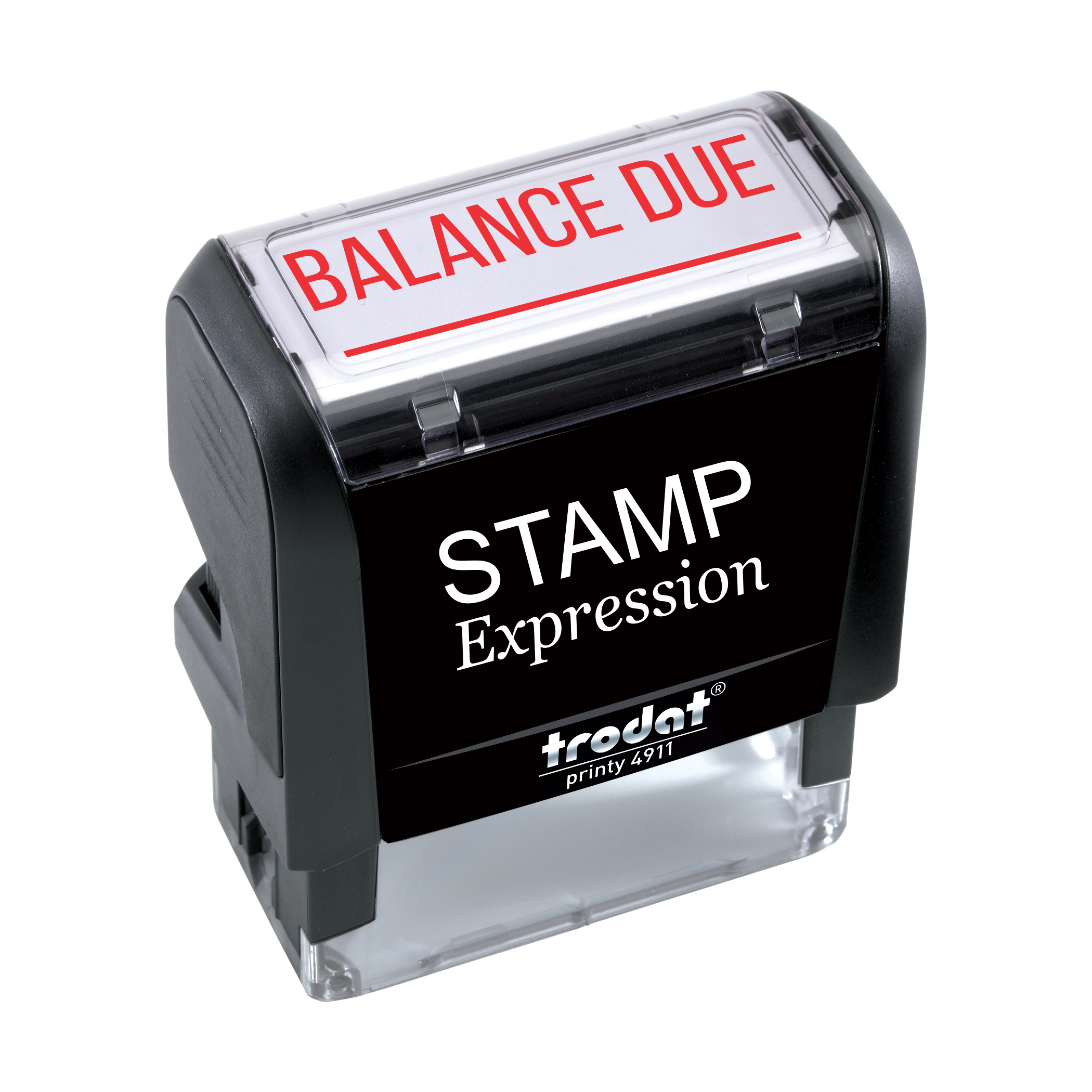 Balance Due with Line Office Self Inking Rubber Stamp