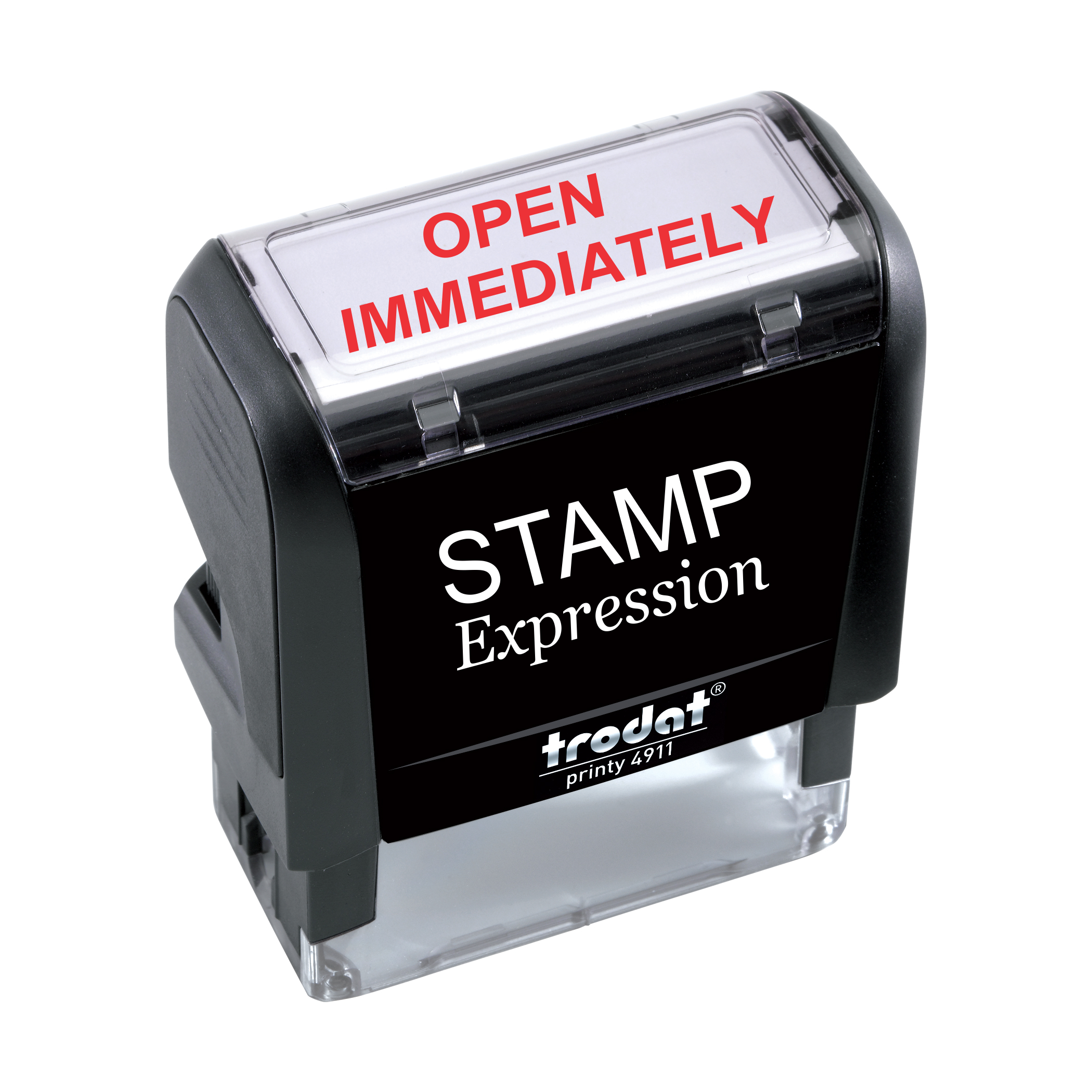 Italic Open Immediately Office Self Inking Rubber Stamp