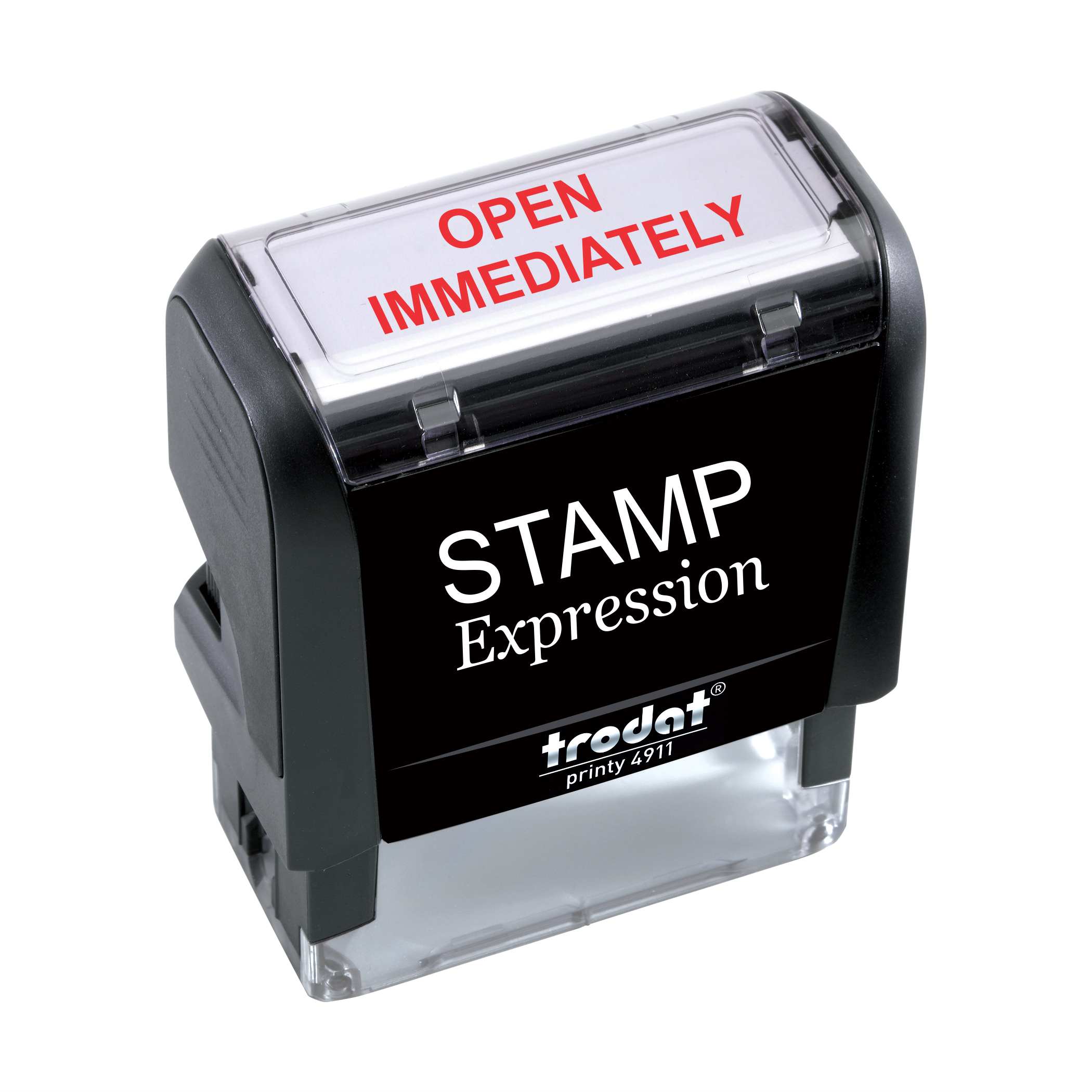 Open Immediately Office Self Inking Rubber Stamp