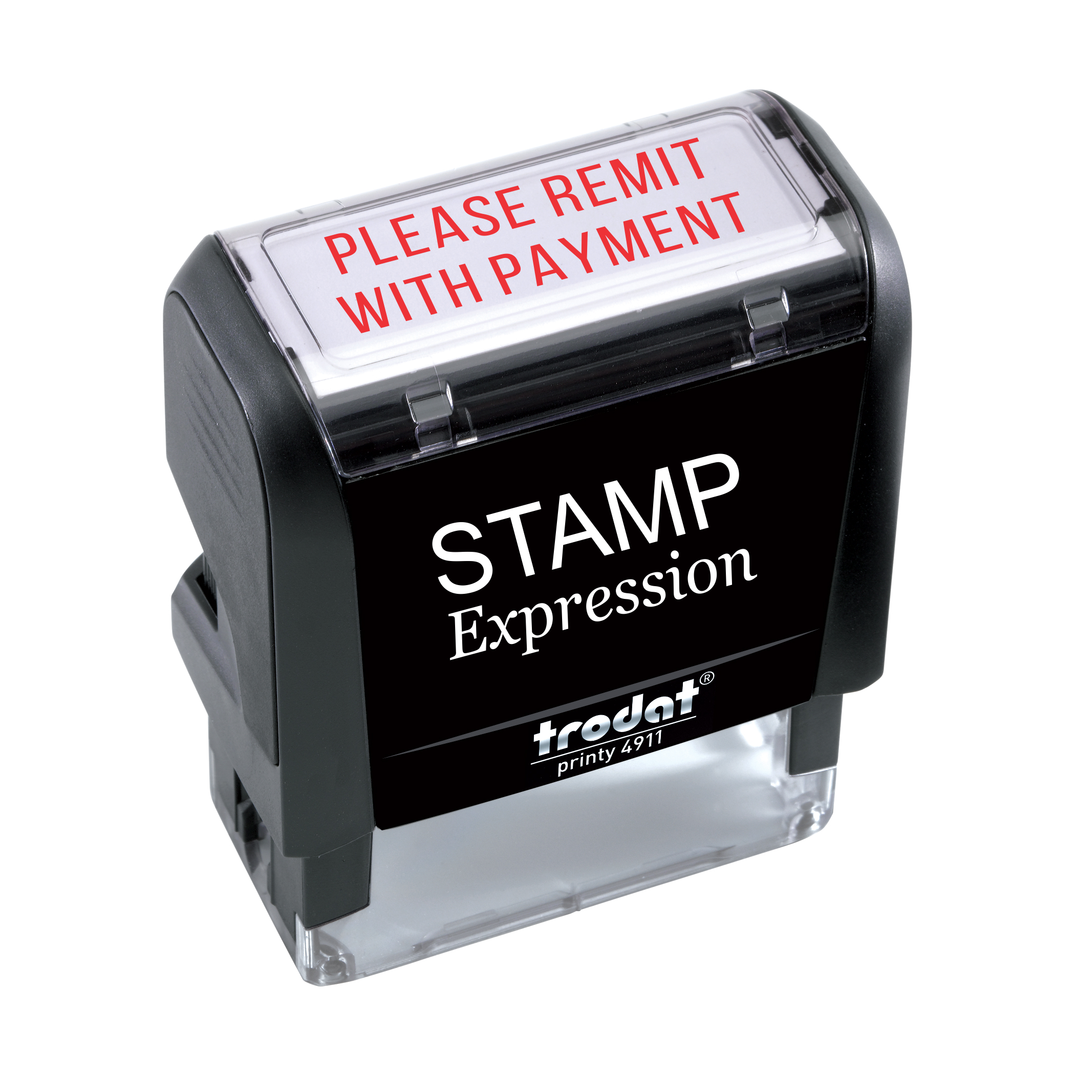 Please Remit With Payment Office Self Inking Rubber Stamp