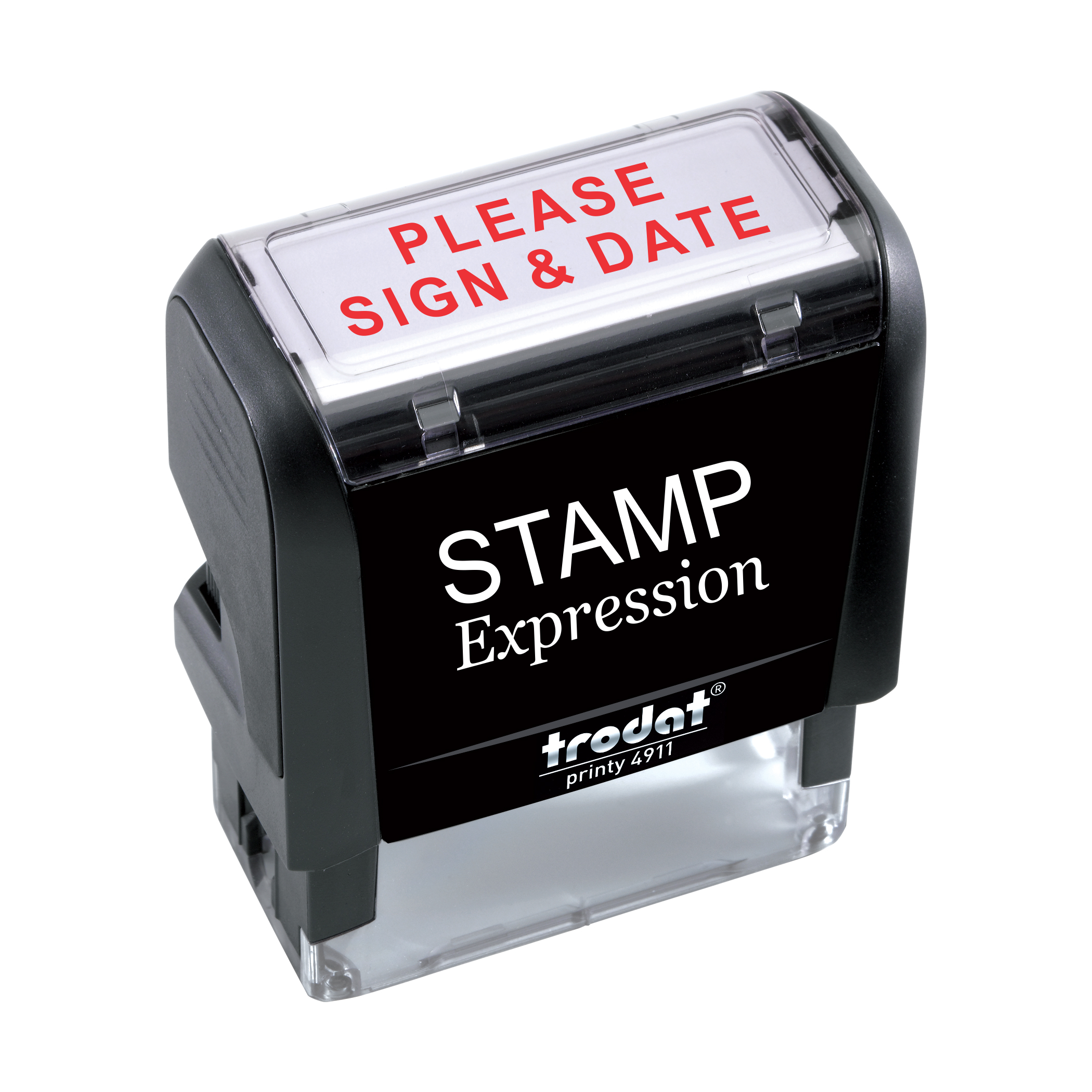 Please Sign & Date Office Self Inking Rubber Stamp