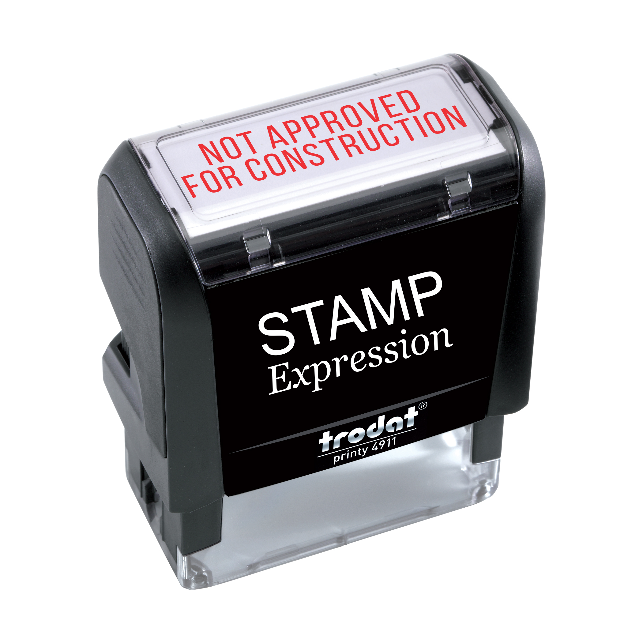 Not Approved For Construction Office Self Inking Rubber Stamp