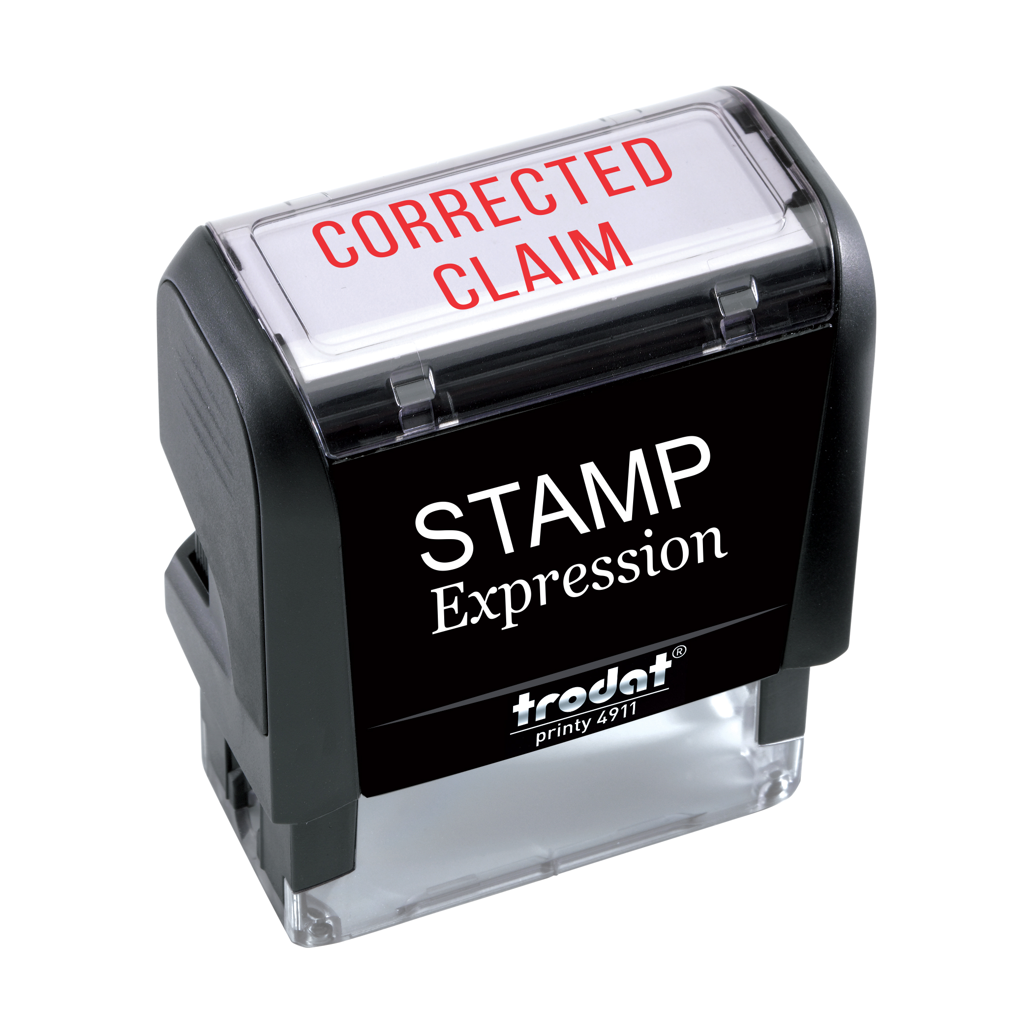 Corrected Claim Office Self Inking Rubber Stamp