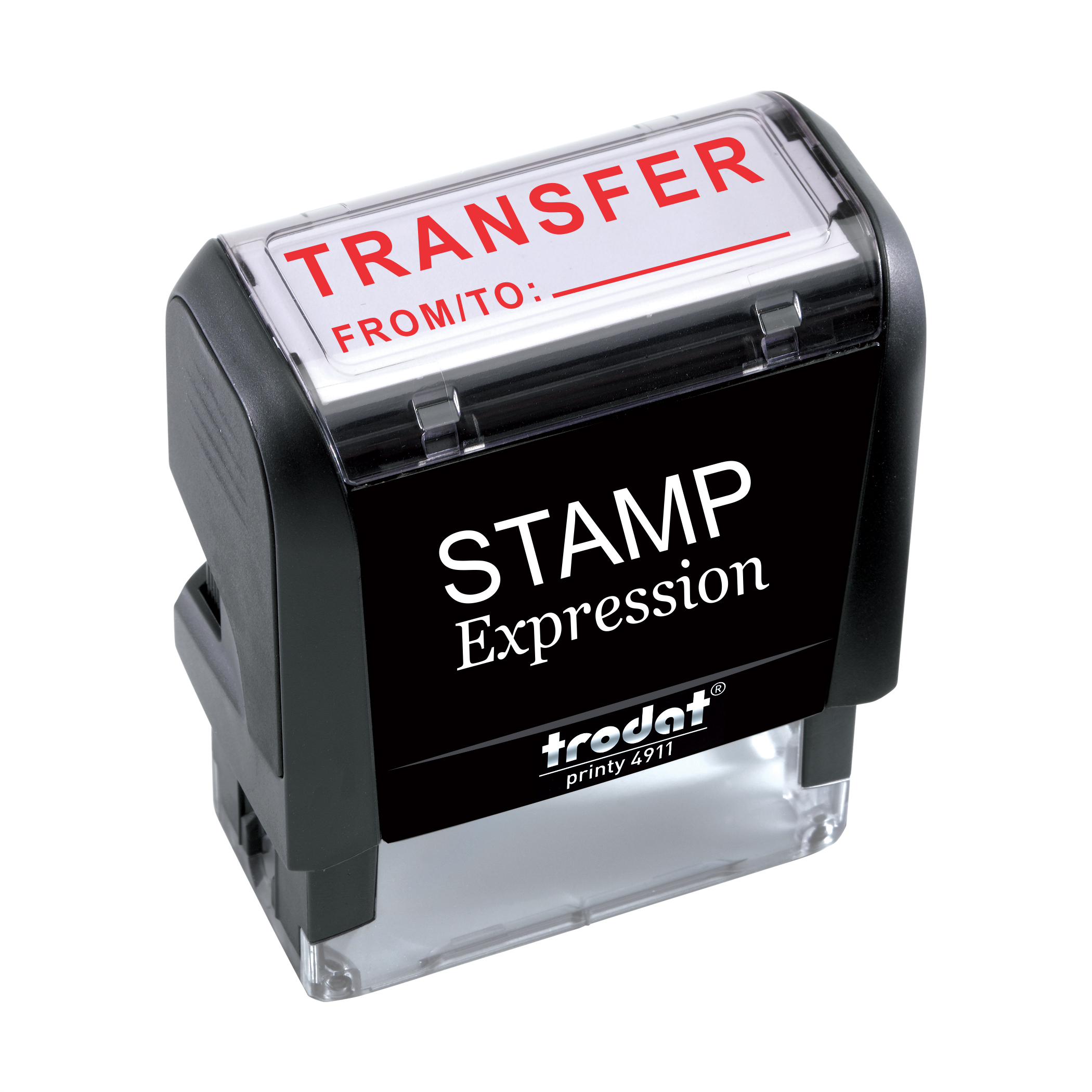 Transfer from to with Line Office Self Inking Rubber Stamp