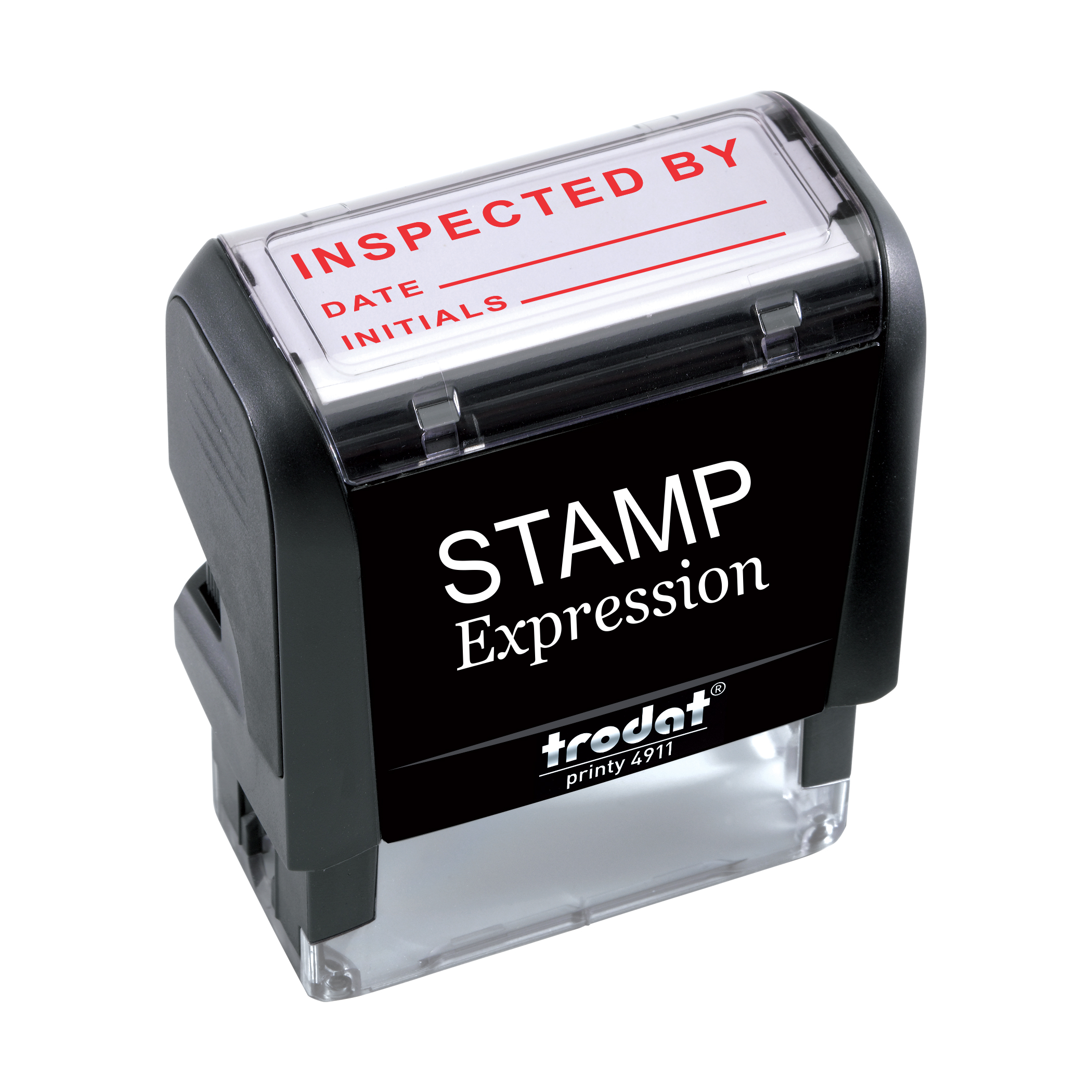 Inspected by Date and Initials Office Self Inking Rubber Stamp