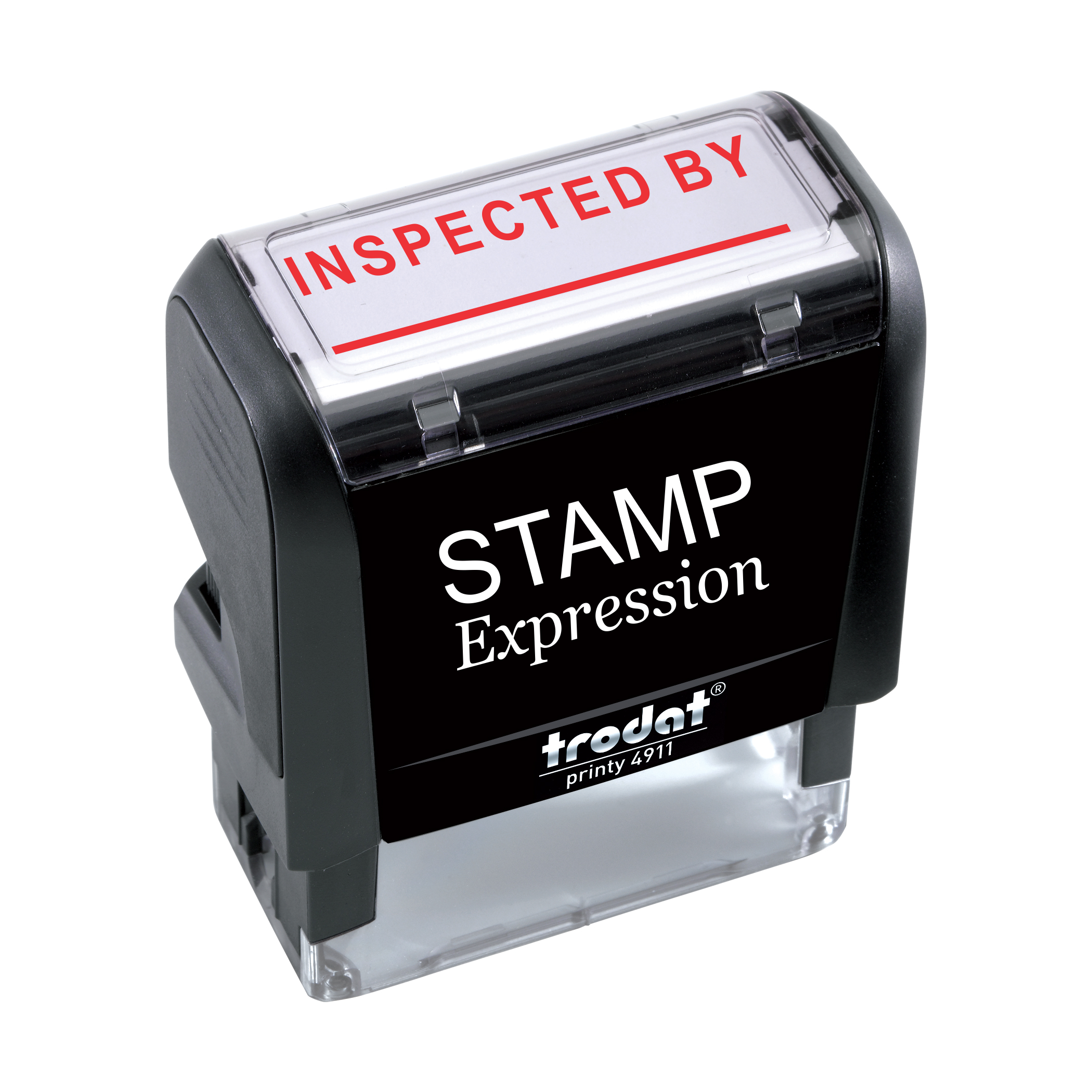 Inspected by with Line Office Self Inking Rubber Stamp