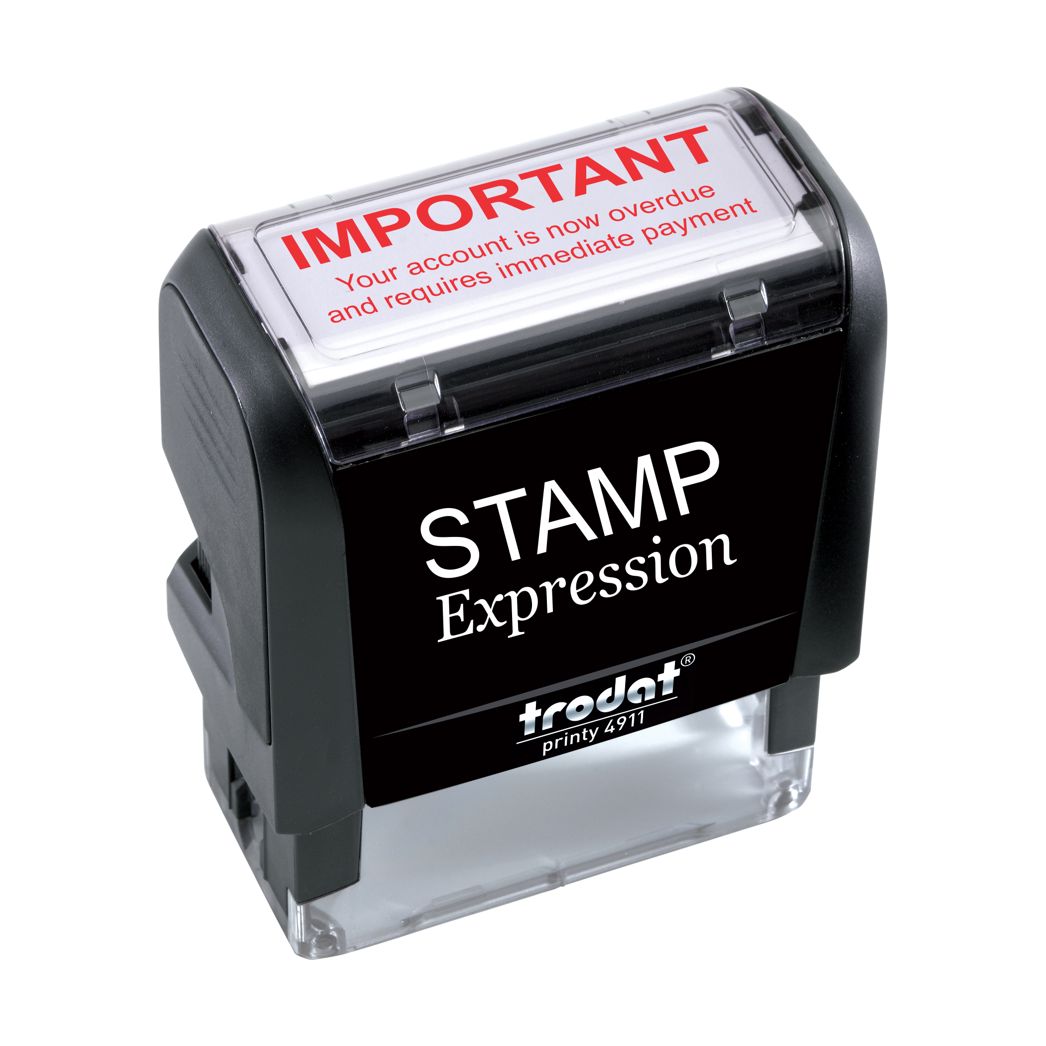 Important! Your Account is Now Overdue and Requires Immediate Attention Office Self Inking Rubber Past Due Stamp