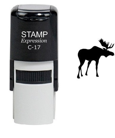 Moose Self Inking Rubber Stamp
