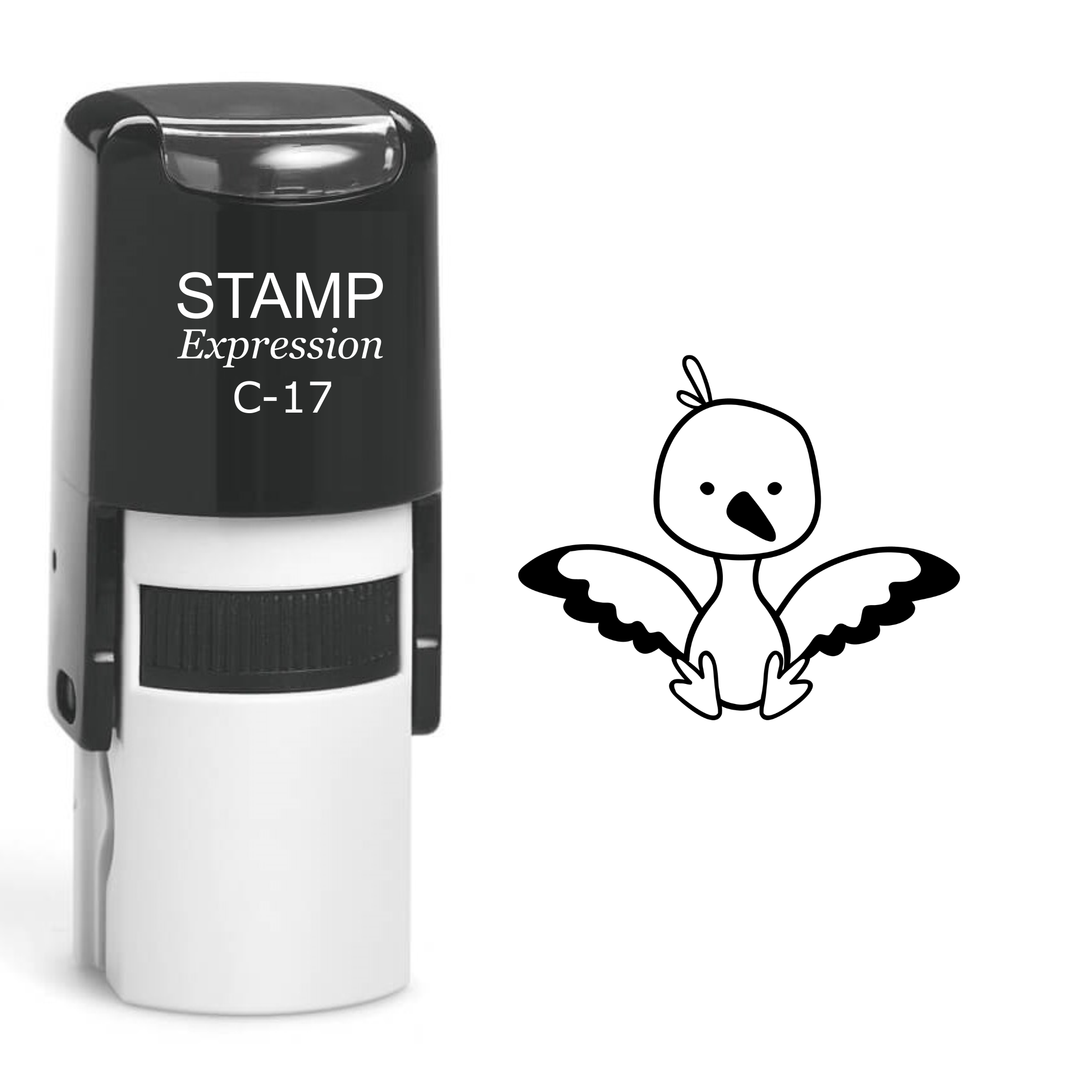 Baby Stork Bird Self Inking Rubber Stamp (SH-60142)
