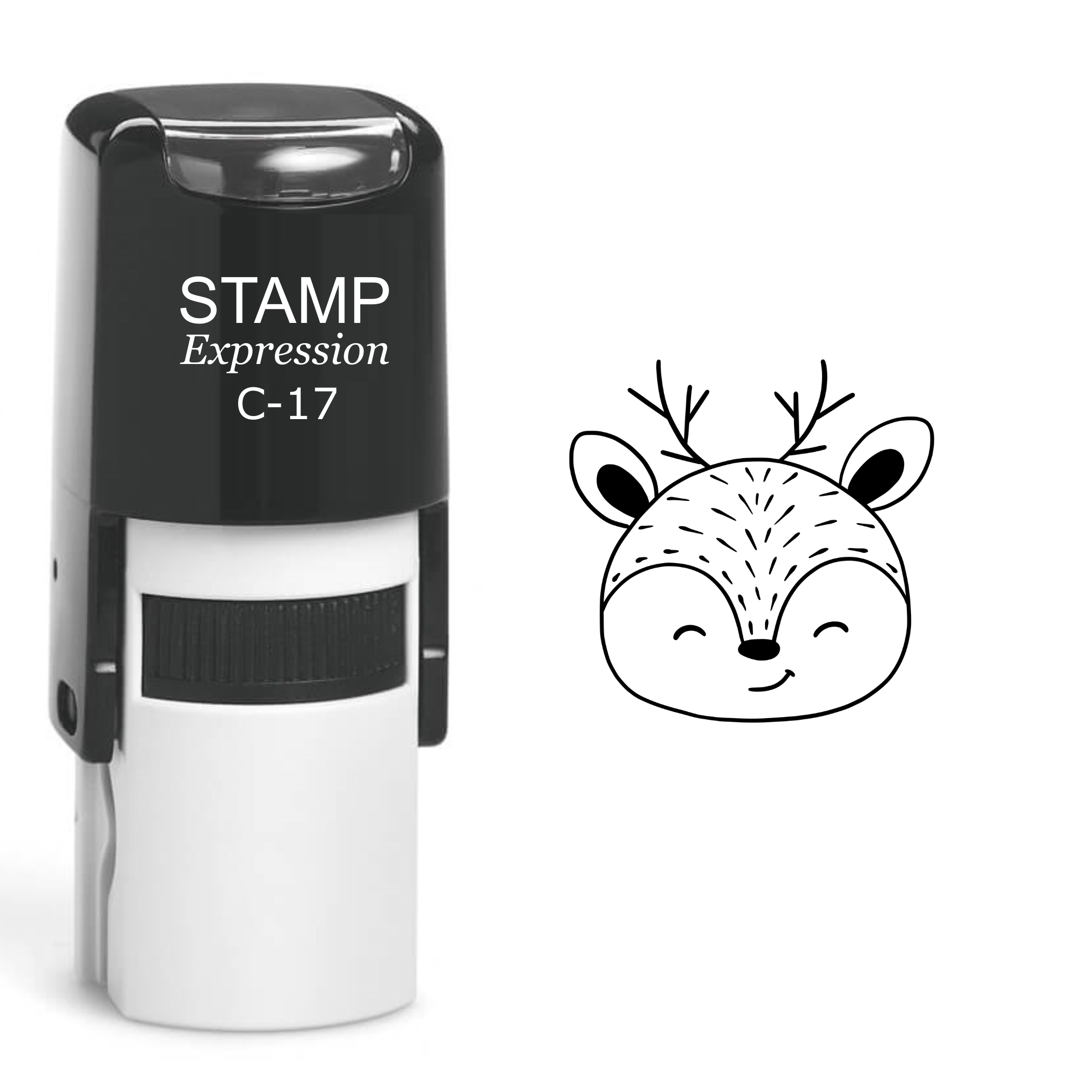 Baby Deer Head Self Inking Rubber Stamp (SH-60154)