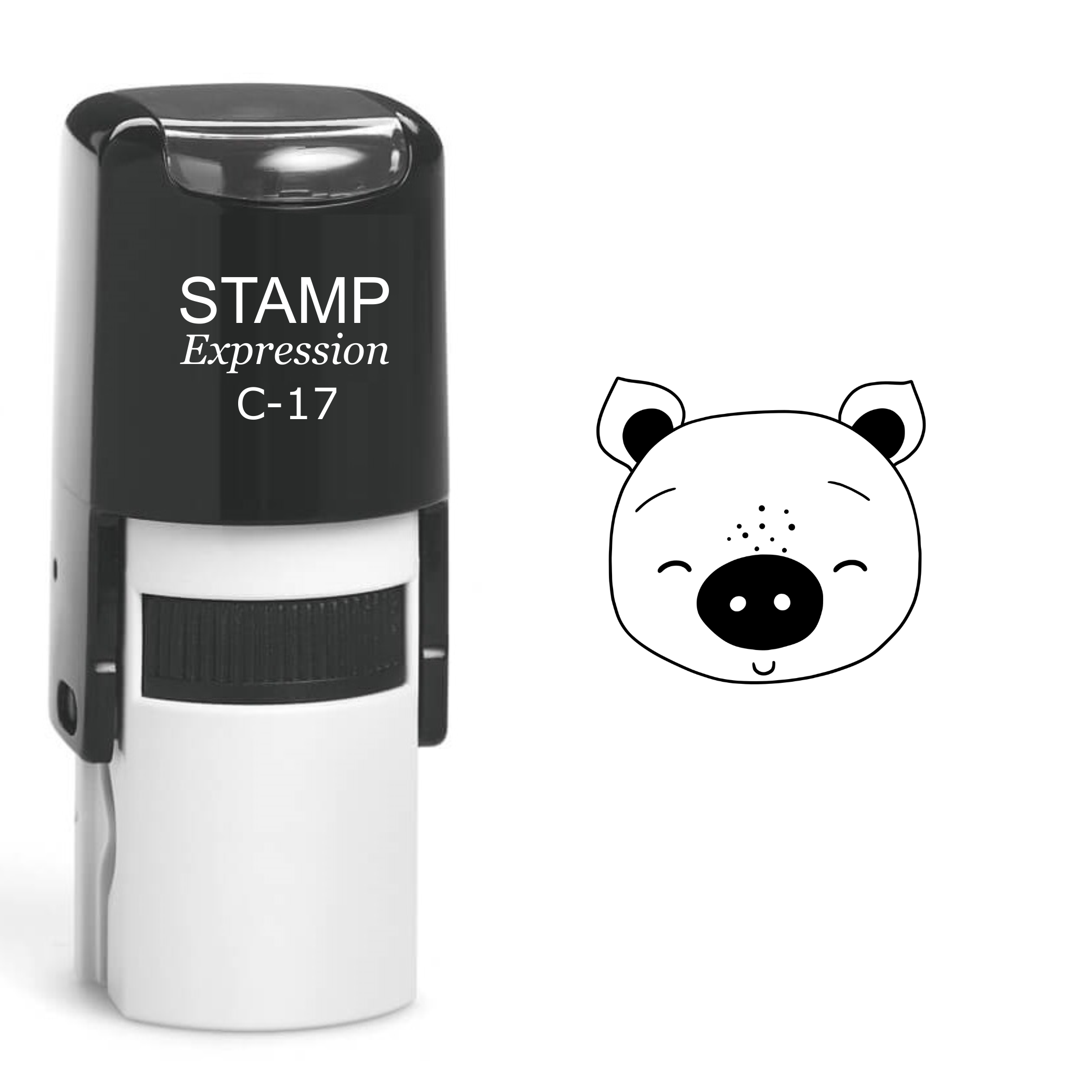 Baby Pig Head Self Inking Rubber Stamp (SH-60159)