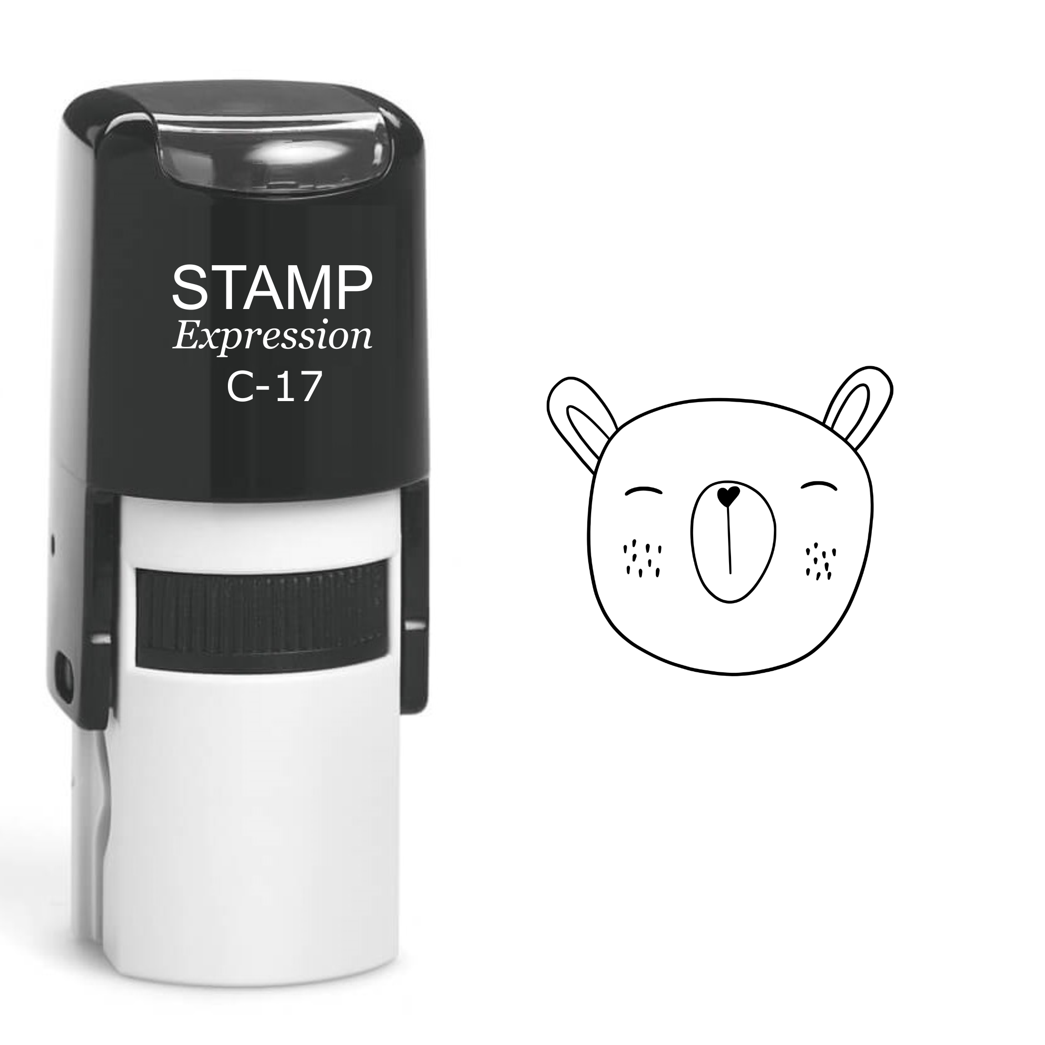 Bear Head Self Inking Rubber Stamp (SH-60167)