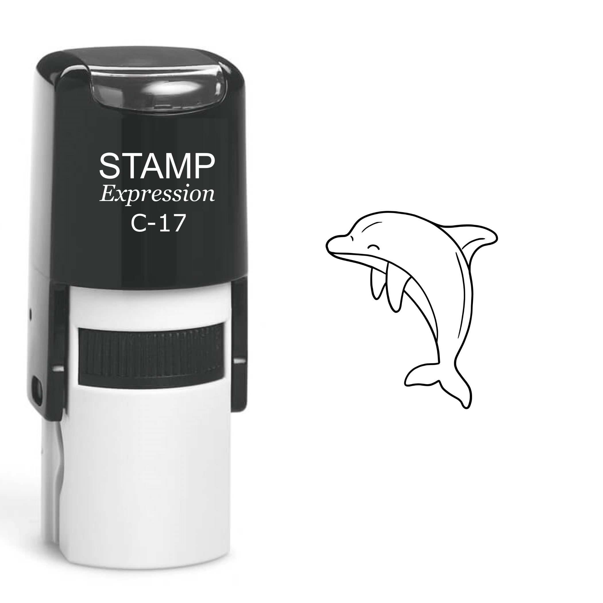 Dolphin Self Inking Rubber Stamp (SH-60205)