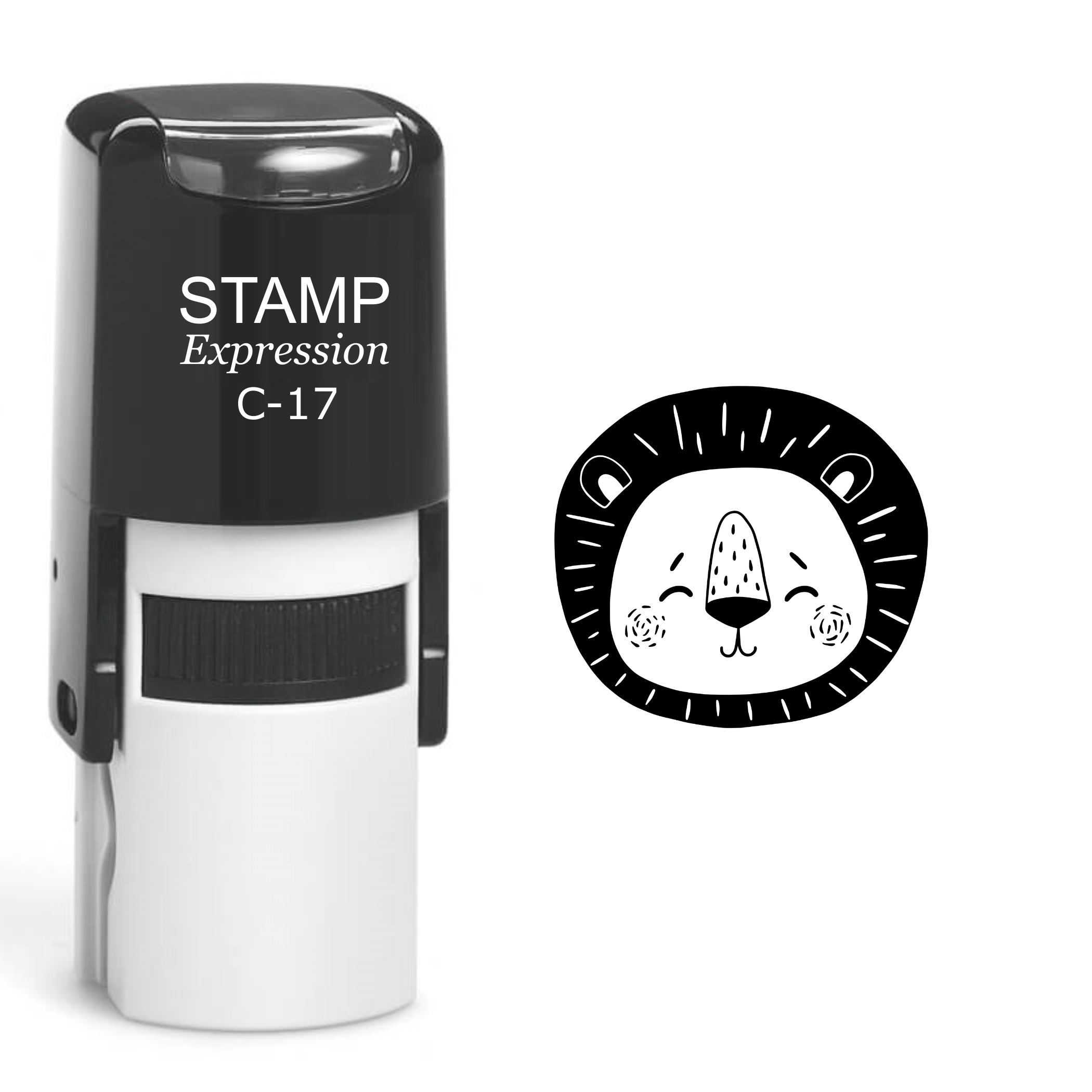Lion Head Self Inking Rubber Stamp (SH-60240)