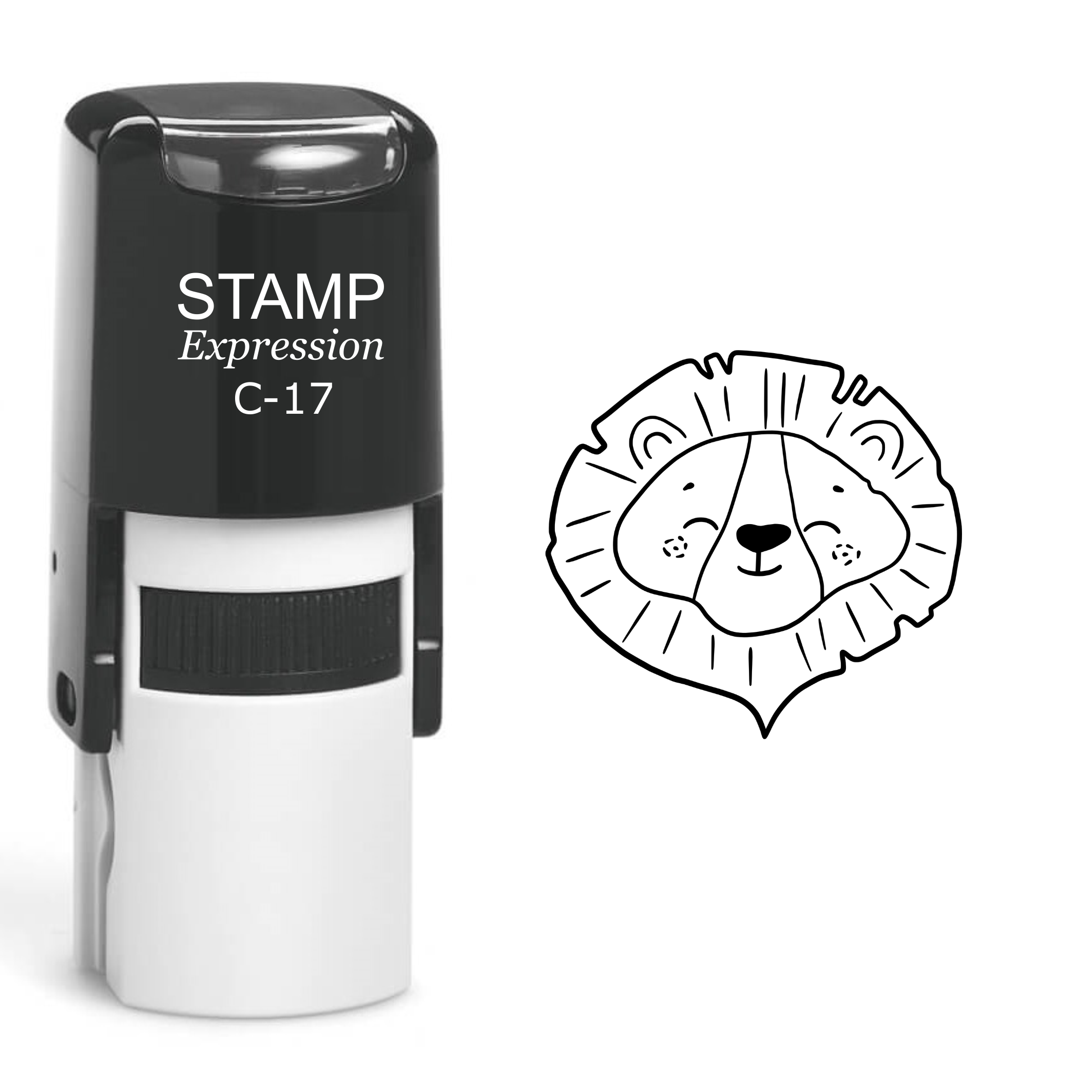 Lion Head Self Inking Rubber Stamp (SH-60241)