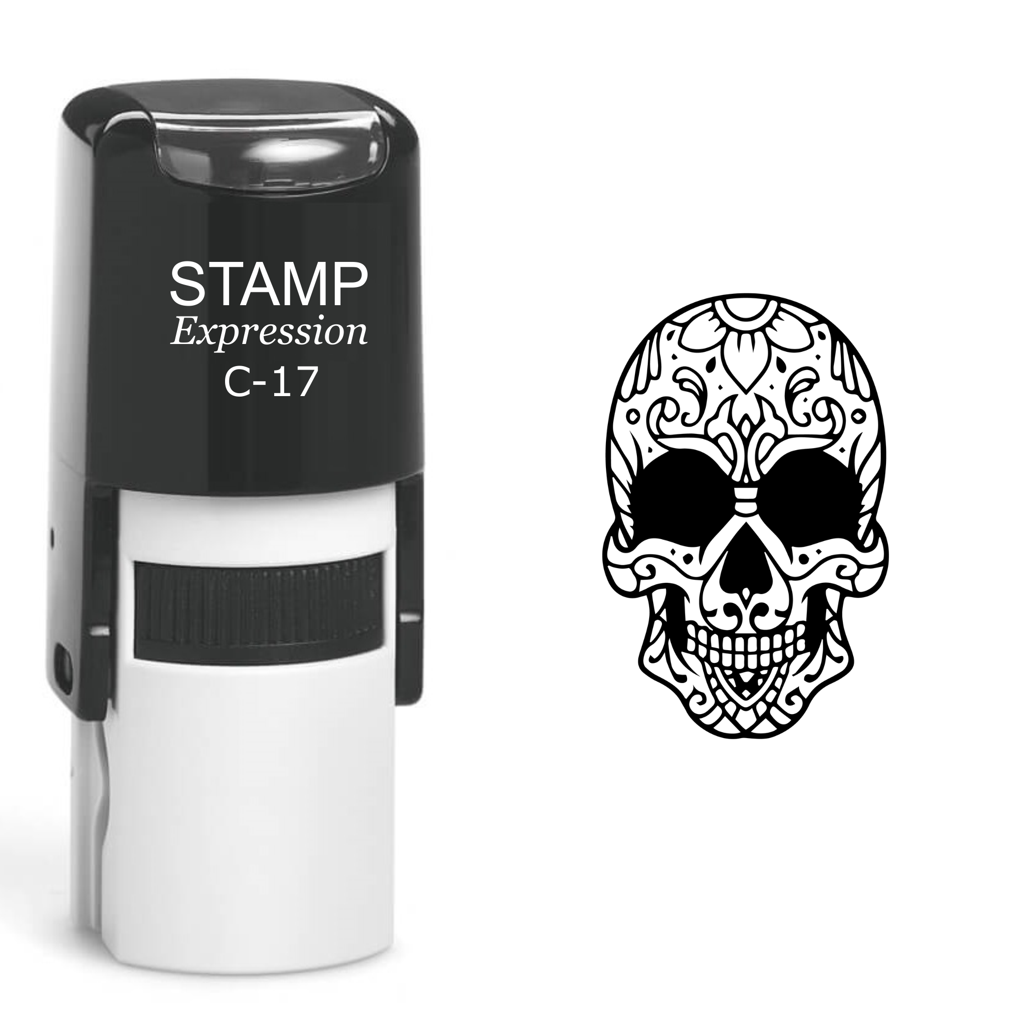 Sugar Skull Calavera Day Of The Dead Self Inking Rubber Stamp (SH-60380)