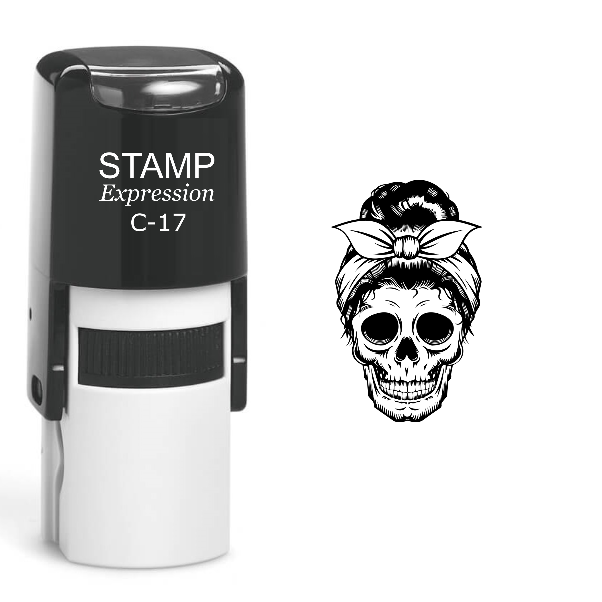Lady Skull Self Inking Rubber Stamp (SH-60388)