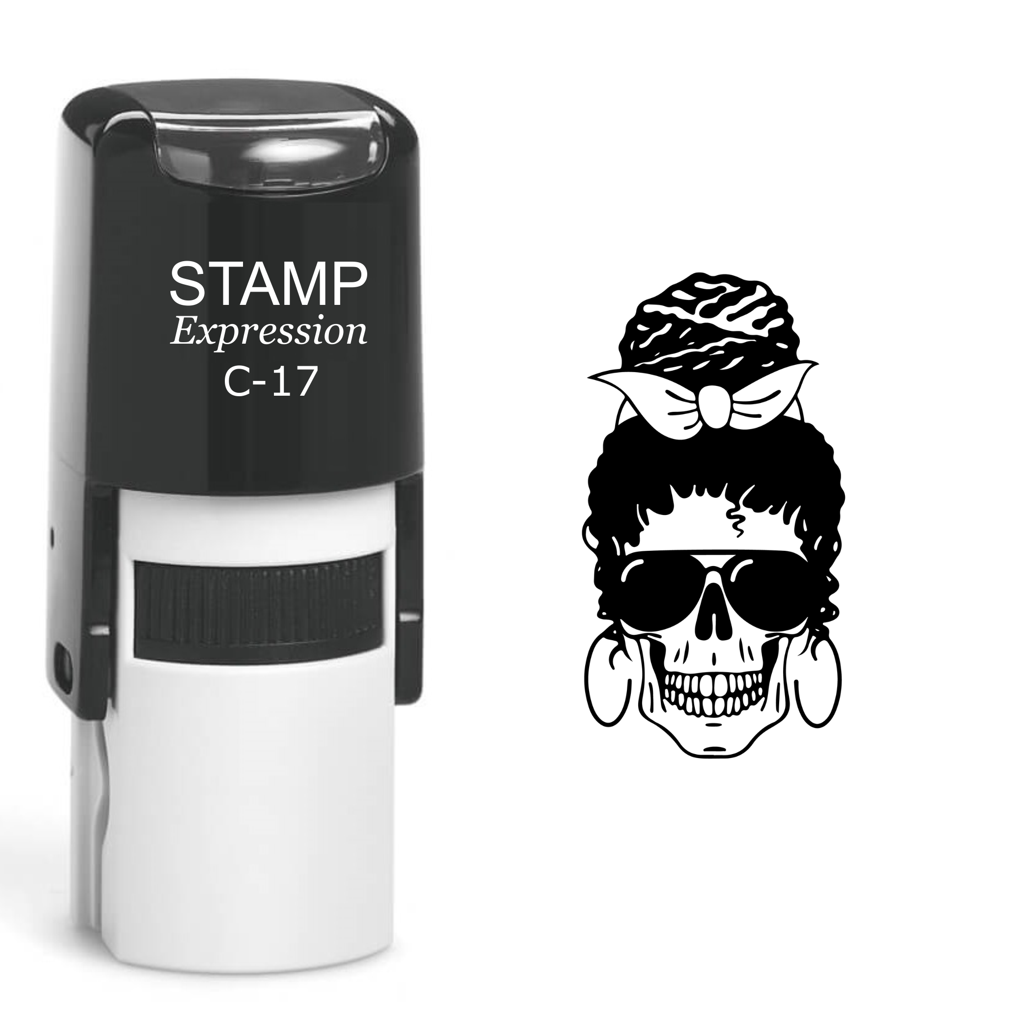 Lady Skull Self Inking Rubber Stamp (SH-60389)