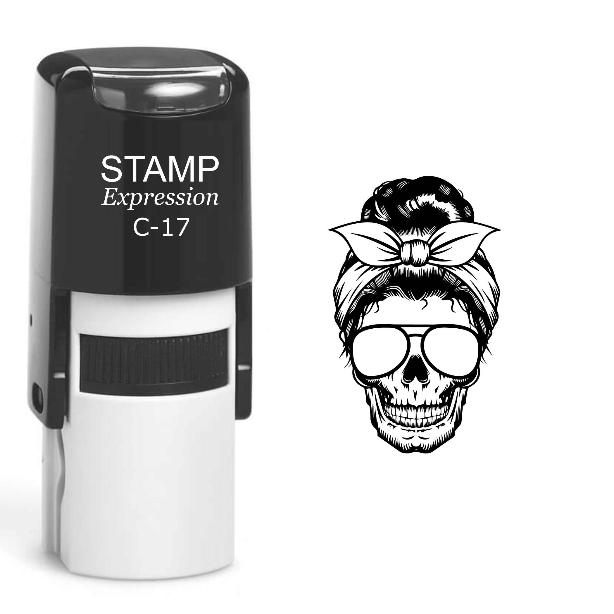 Lady Skull Self Inking Rubber Stamp (SH-60392)