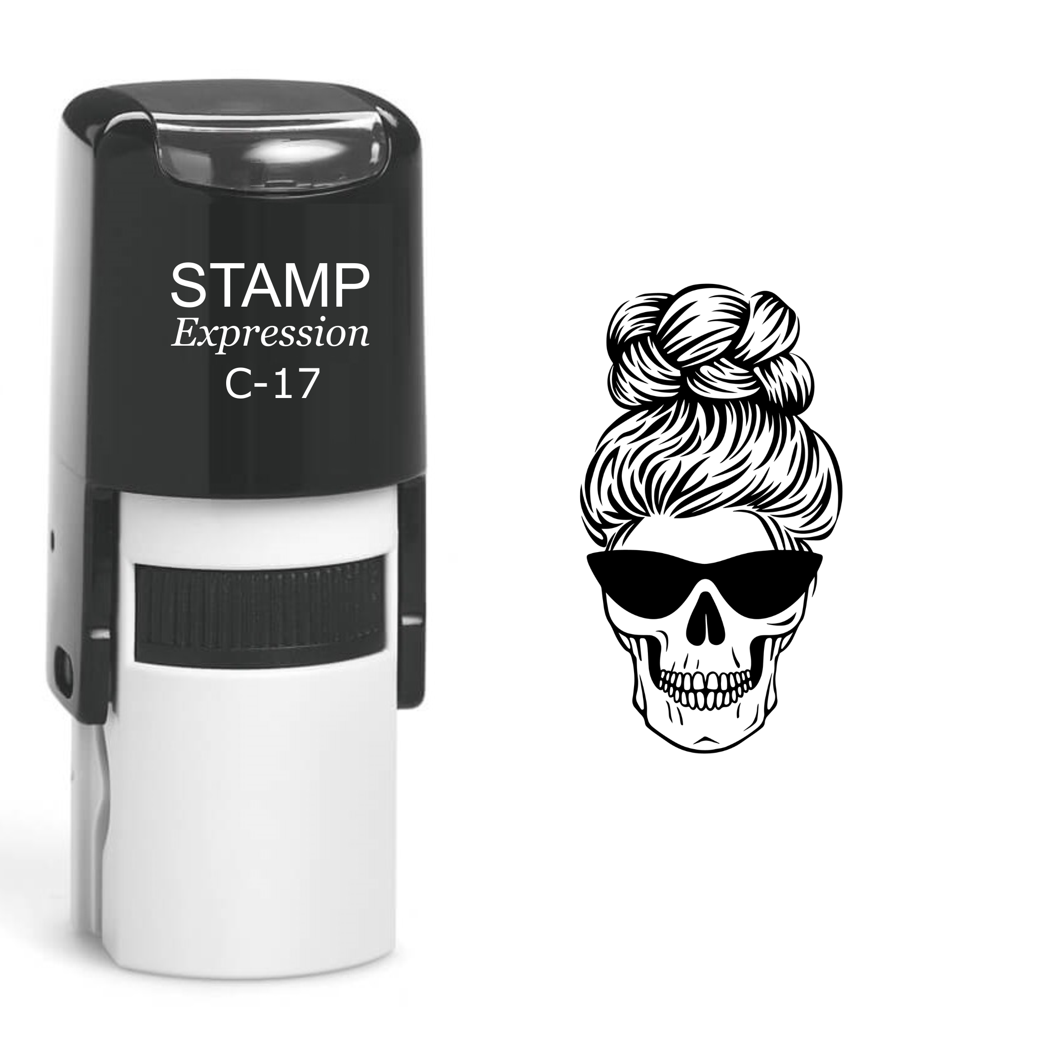 Lady Skull Self Inking Rubber Stamp (SH-60393)