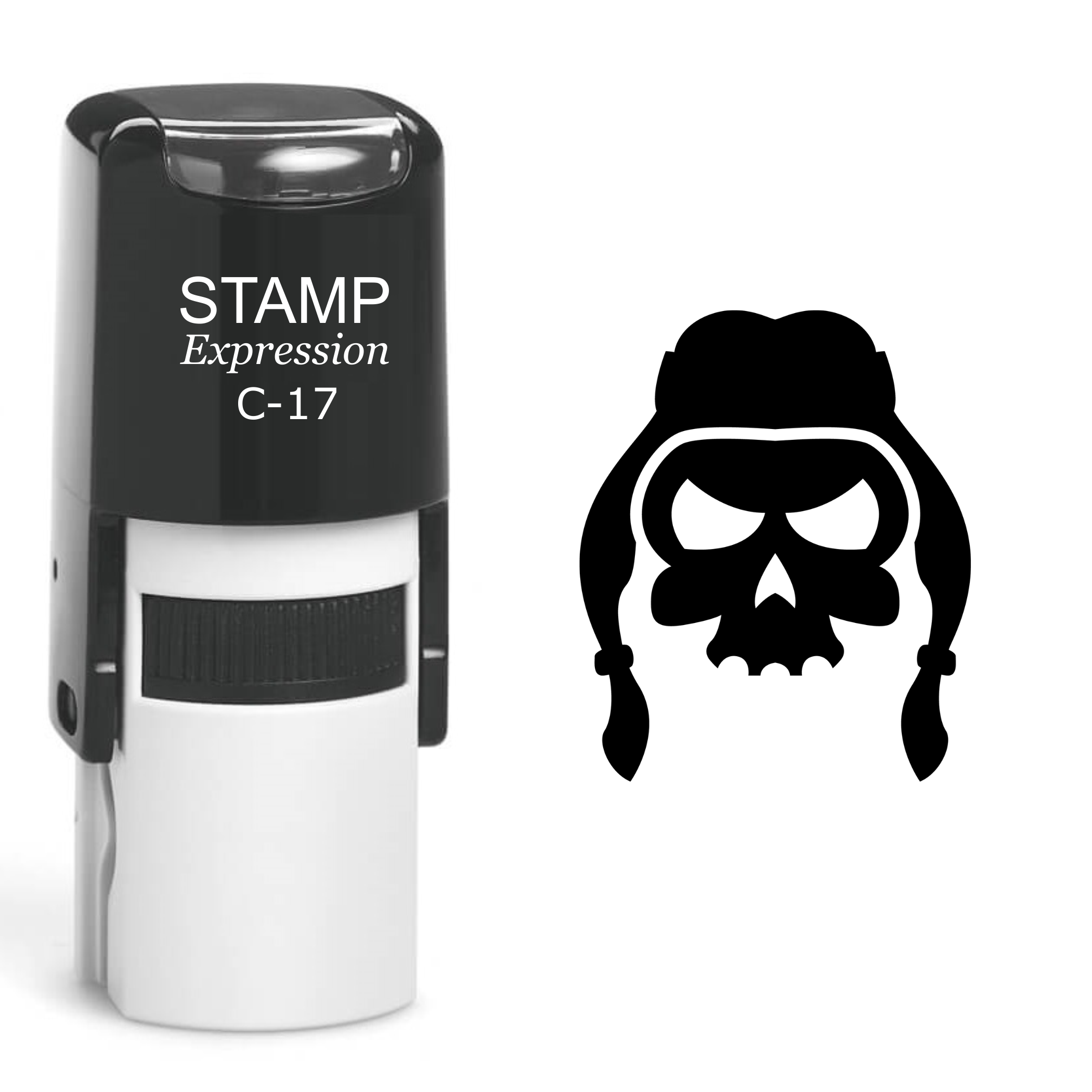 Skull Self Inking Rubber Stamp (SH-60417)