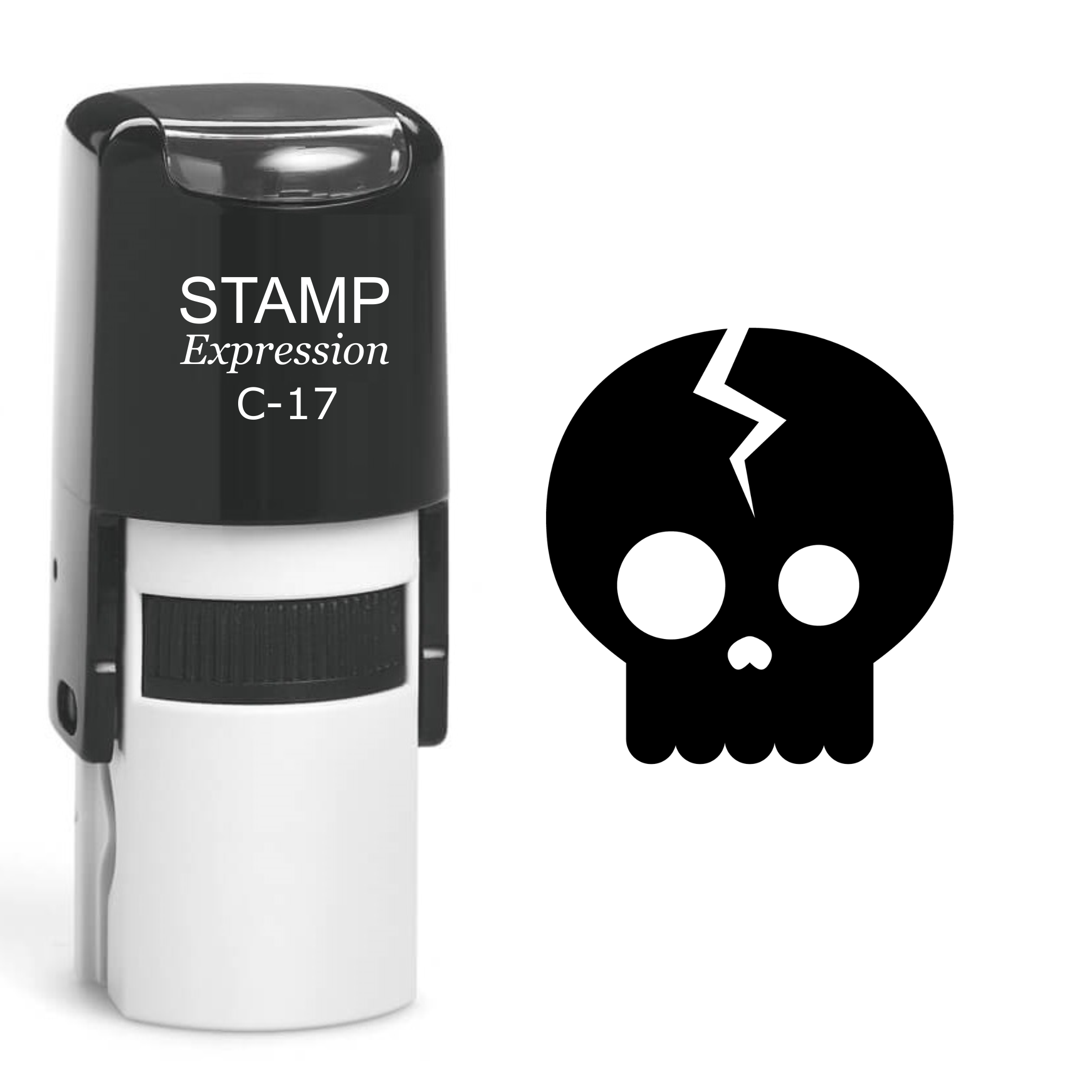Skull Self Inking Rubber Stamp (SH-60419)