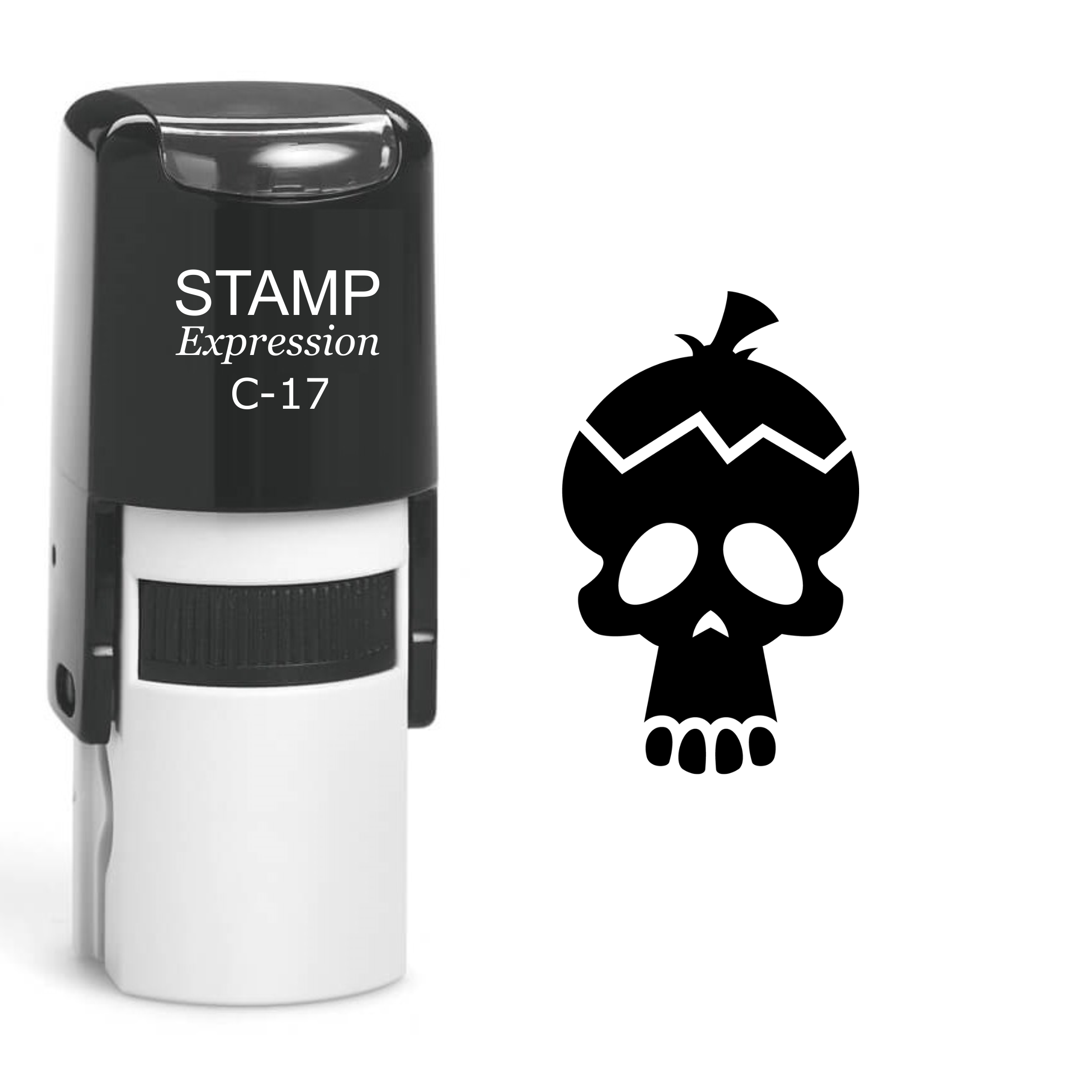 Skull Self Inking Rubber Stamp (SH-60421)