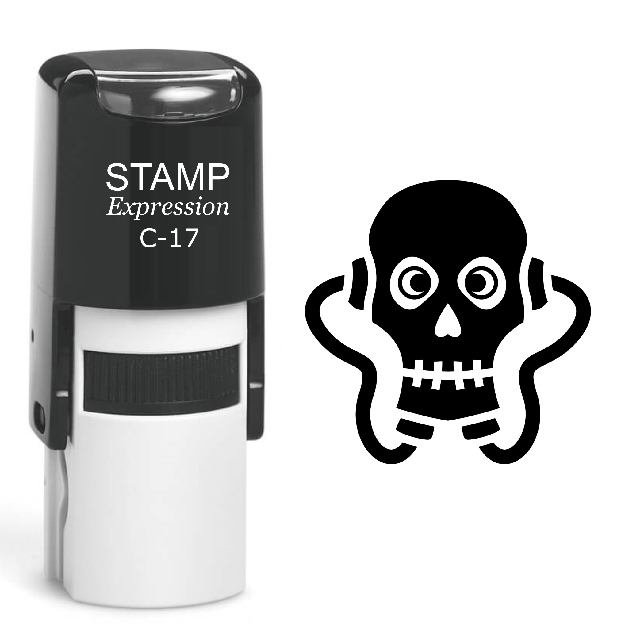 Skull Self Inking Rubber Stamp (SH-60431)