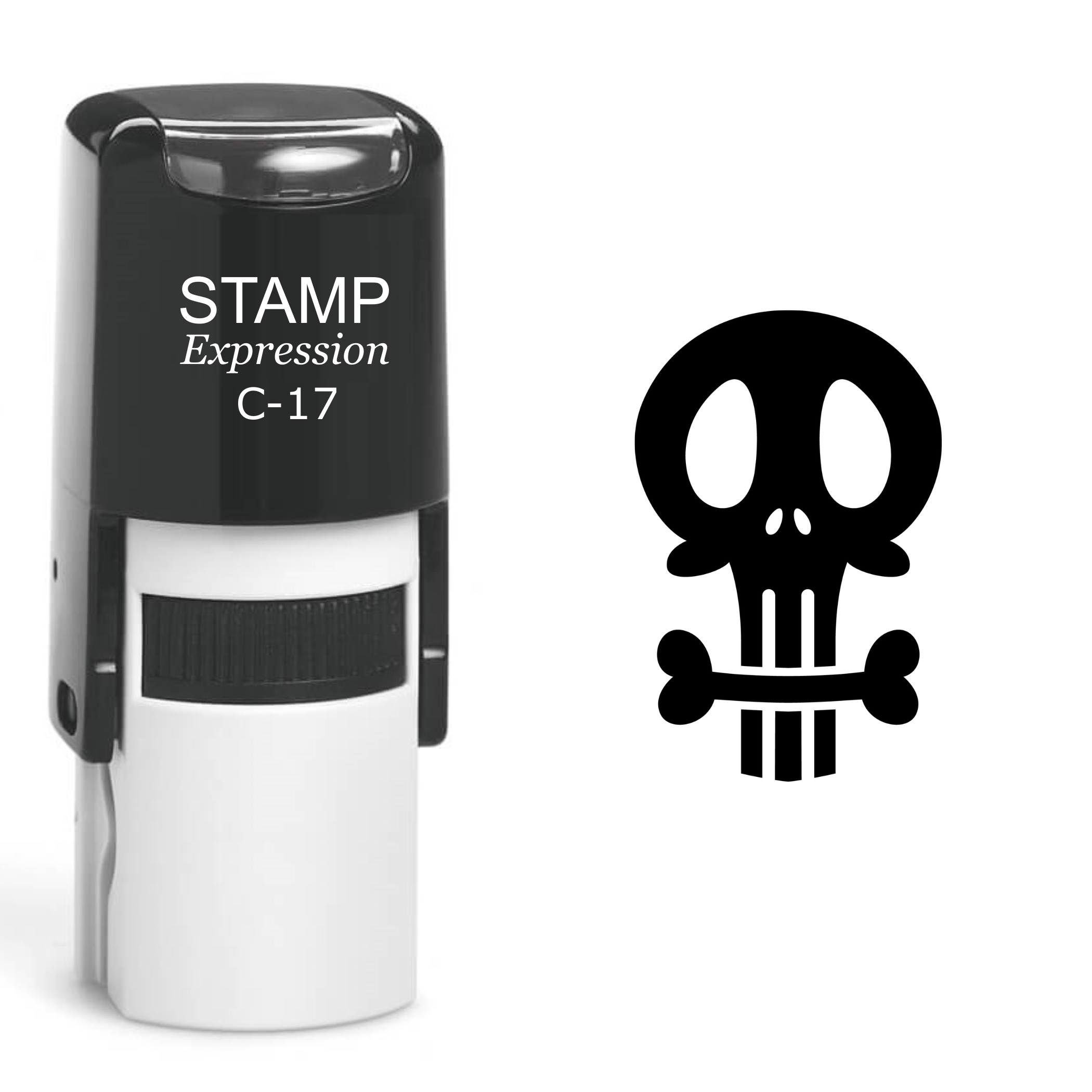 Skull Self Inking Rubber Stamp (SH-60435)