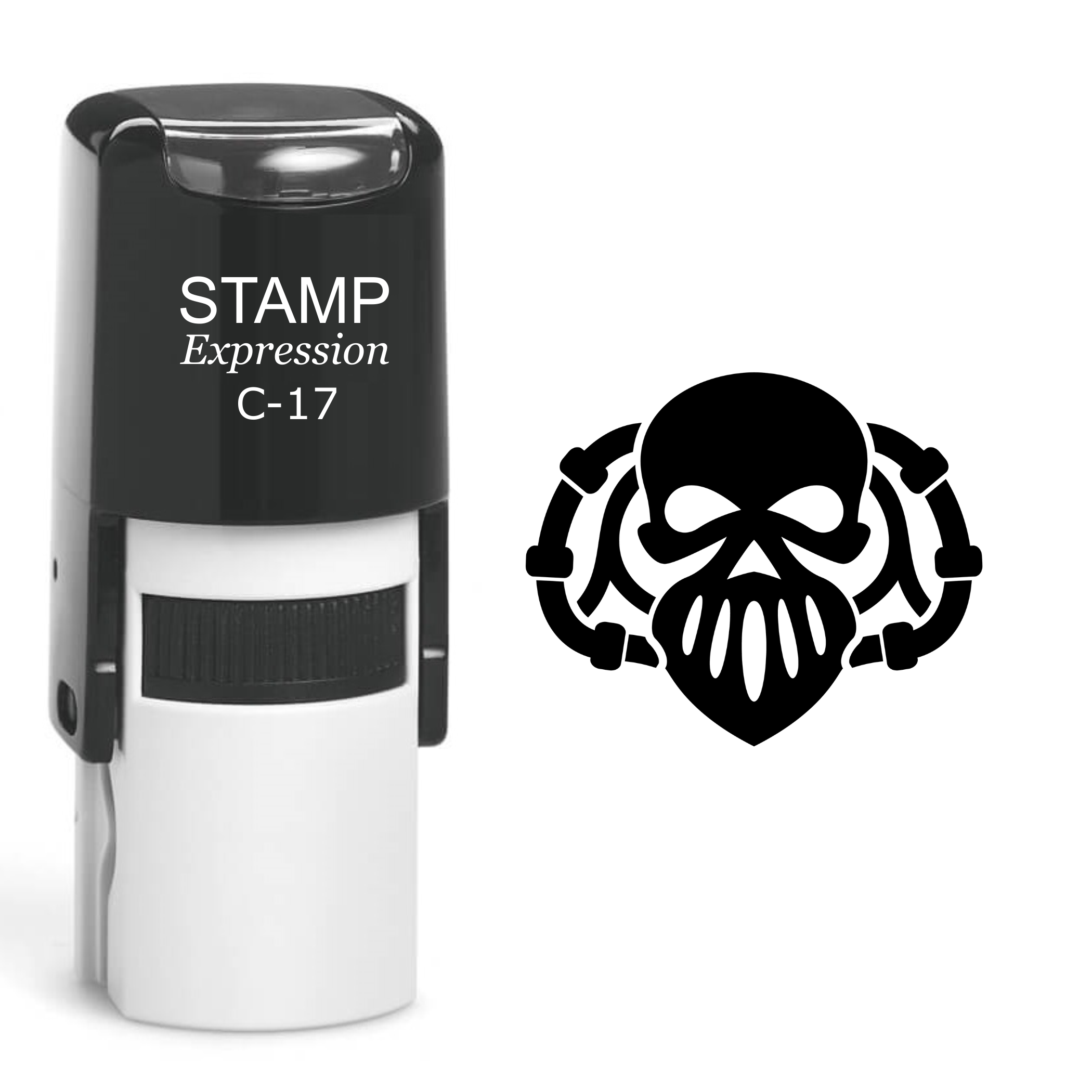 Skull Self Inking Rubber Stamp (SH-60436)