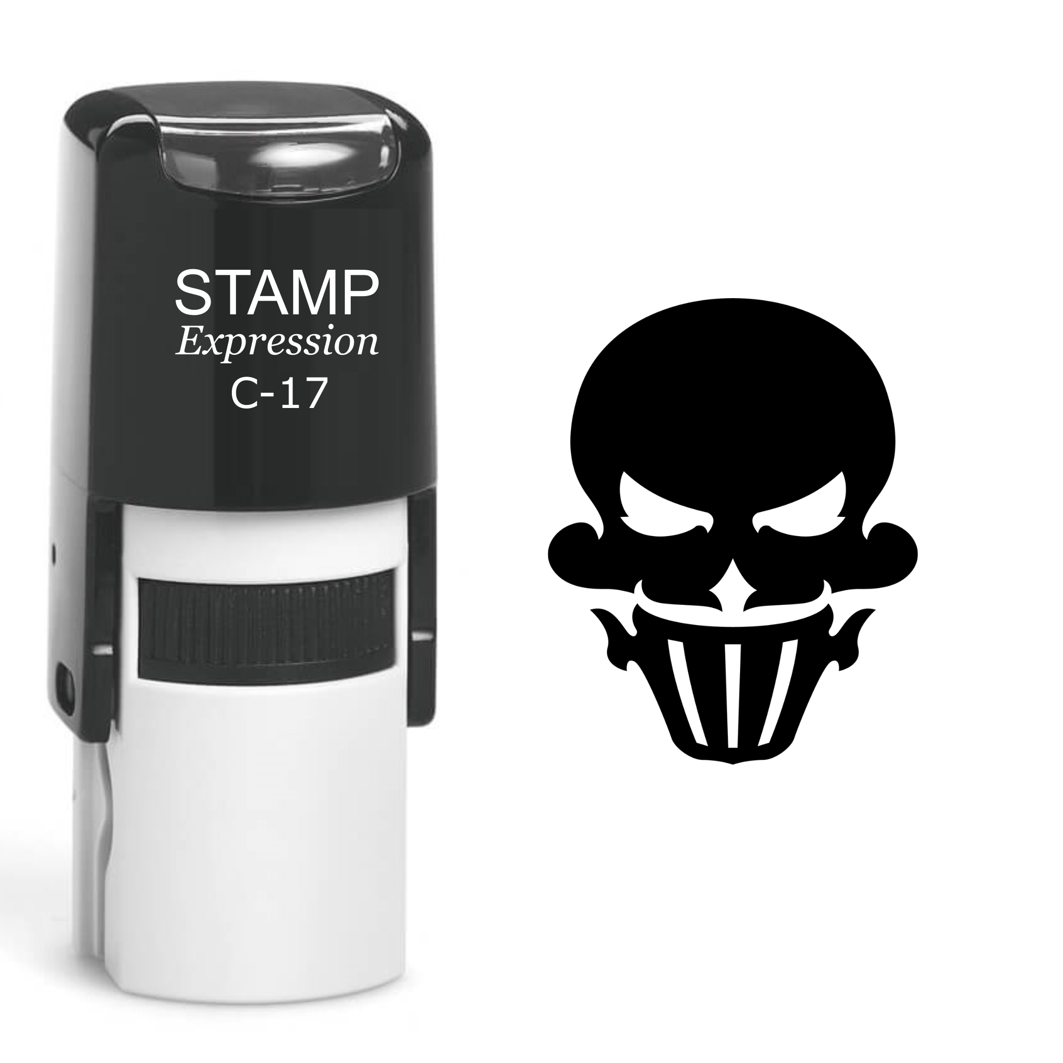 Skull Self Inking Rubber Stamp (SH-60439)
