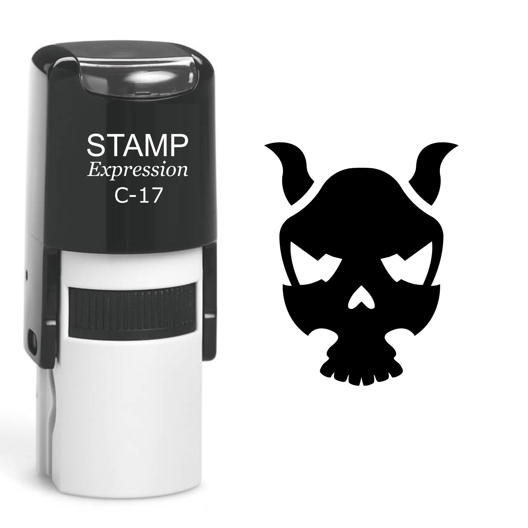 Skull Self Inking Rubber Stamp (SH-60442)